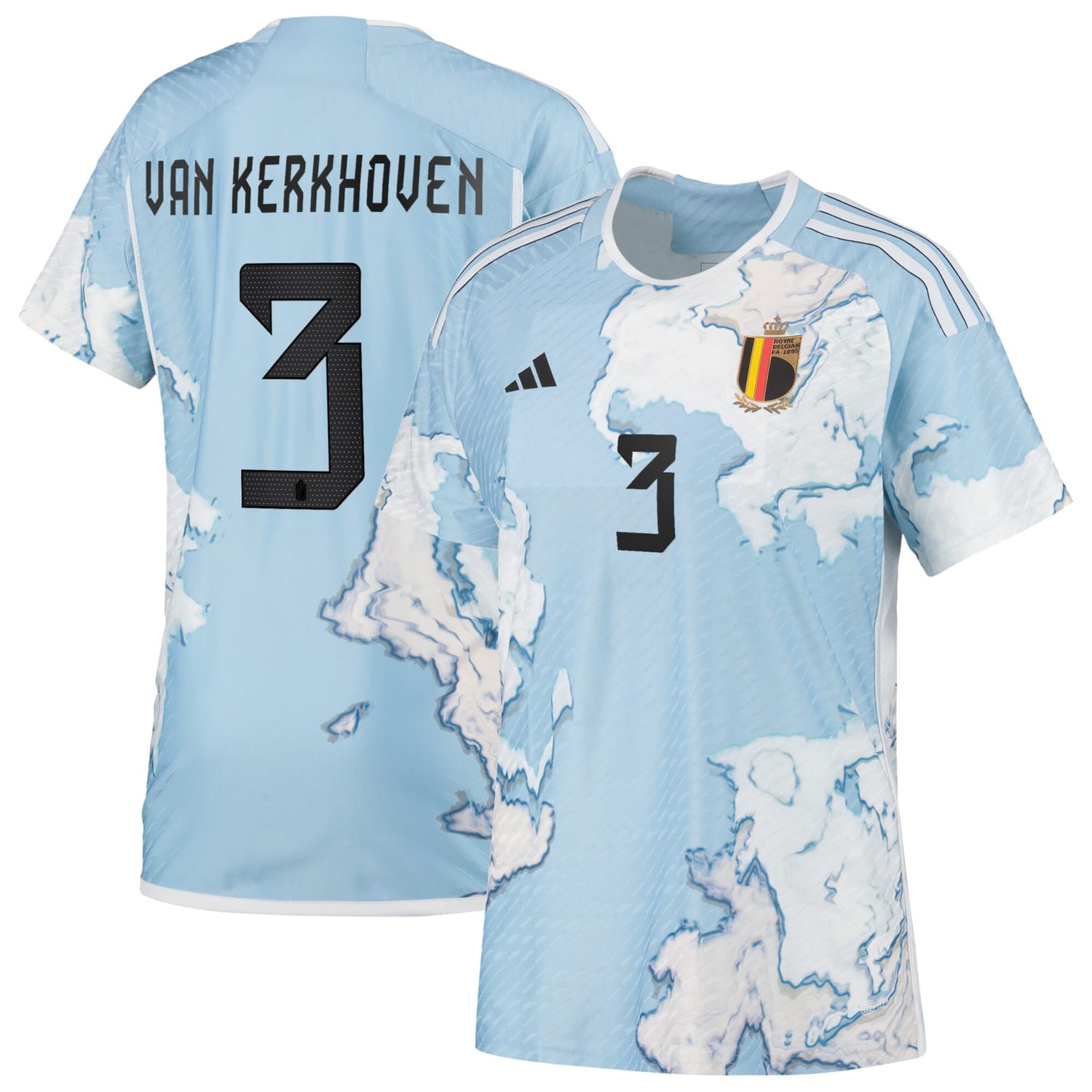 Belgium National Team Away Authentic Jersey Shirt 2023 player Ella Van Kerkhoven 3 printing for Women