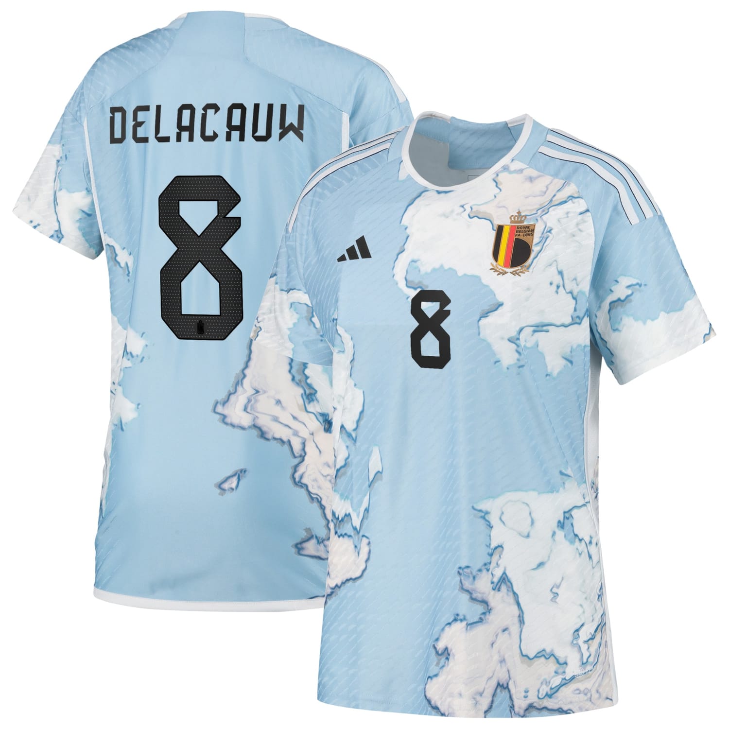 Belgium National Team Away Authentic Jersey Shirt 2023 player Féli Delacauw 8 printing for Women