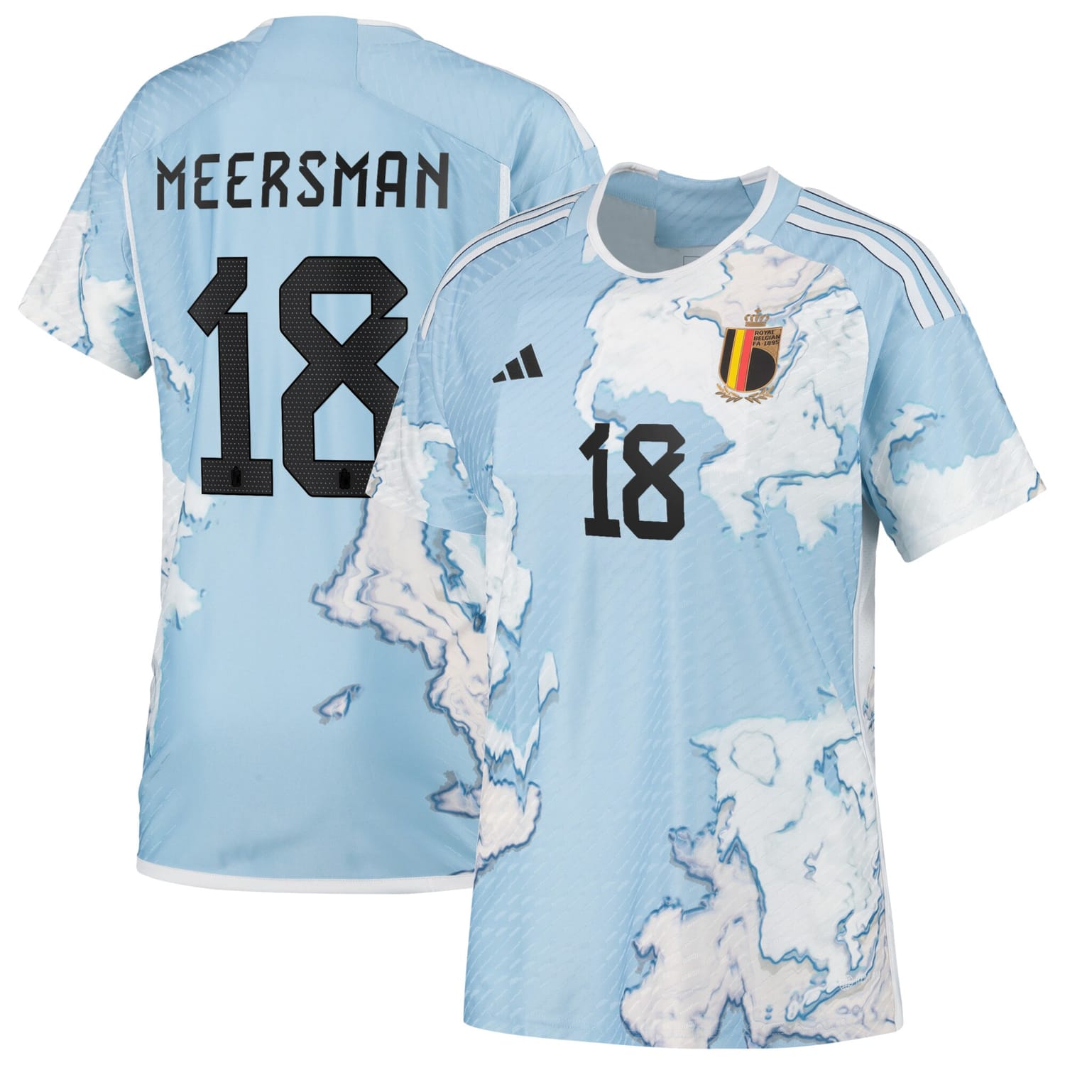 Belgium National Team Away Authentic Jersey Shirt 2023 player Fran Meersman 18 printing for Women