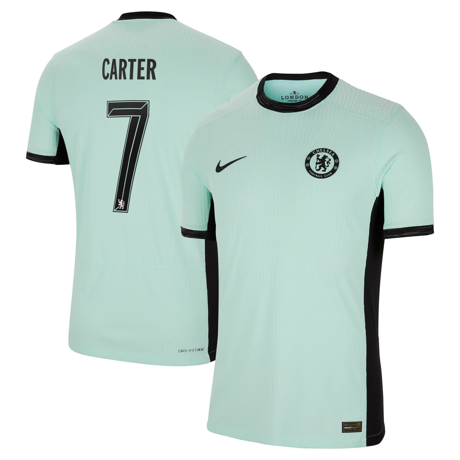 Premier League Chelsea Third Authentic Jersey Shirt 2023-24 player Jess Carter 7 printing for Men