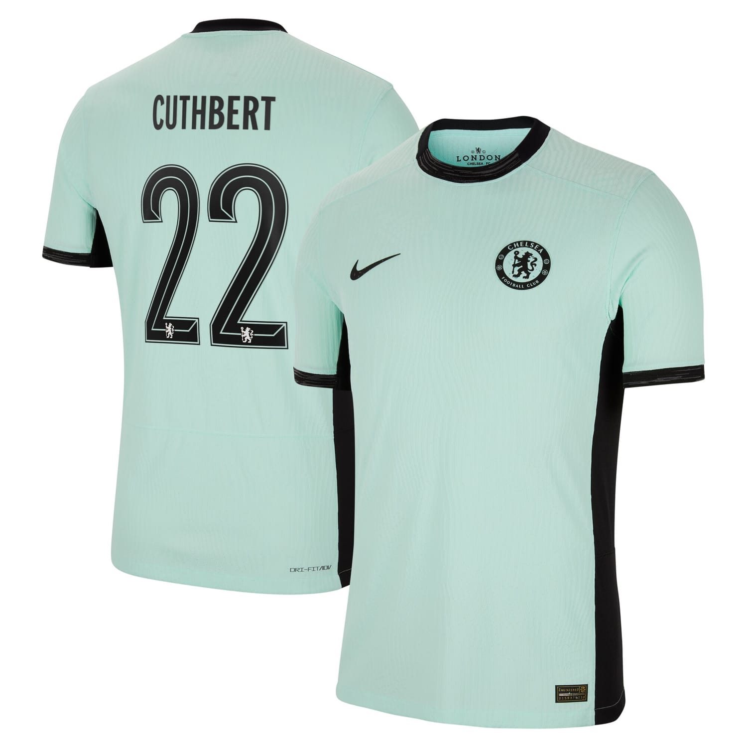 Premier League Chelsea Third Authentic Jersey Shirt 2023-24 player Erin Cuthbert 22 printing for Men