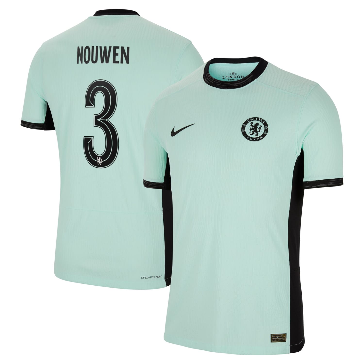 Premier League Chelsea Third Authentic Jersey Shirt 2023-24 player Aniek Nouwen 3 printing for Men
