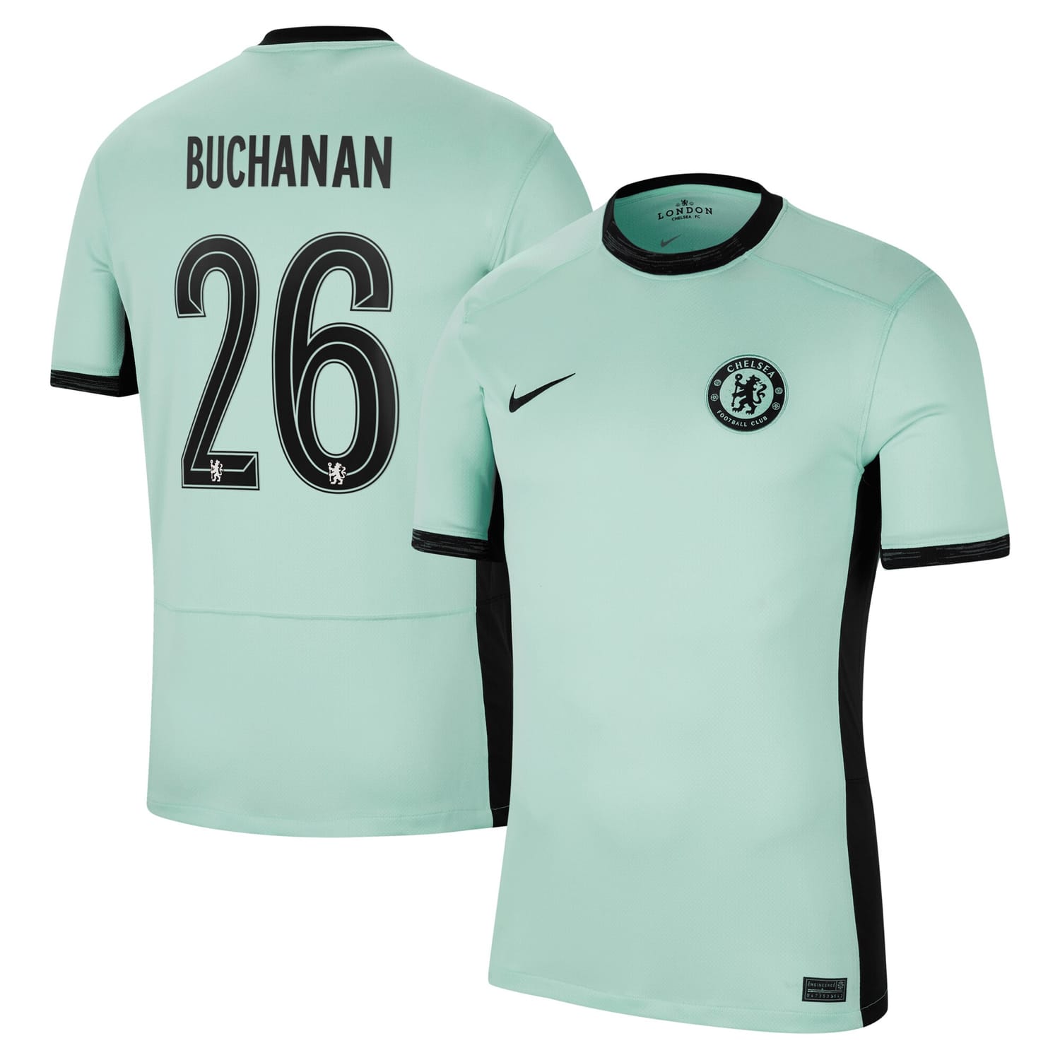 Premier League Chelsea Third Jersey Shirt 2023-24 player Kadeisha Buchanan 26 printing for Men
