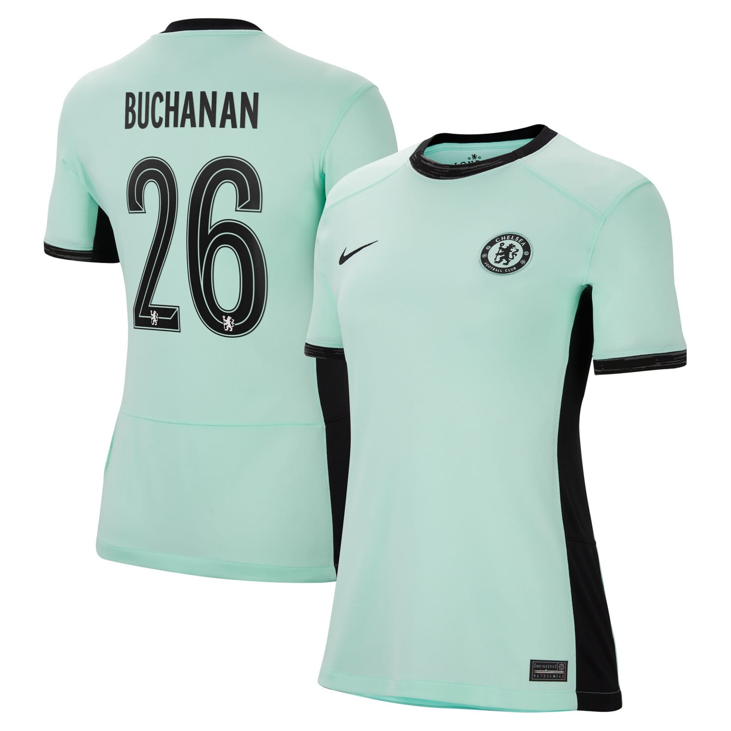 Premier League Chelsea Third Jersey Shirt 2023-24 player Kadeisha Buchanan 26 printing for Women