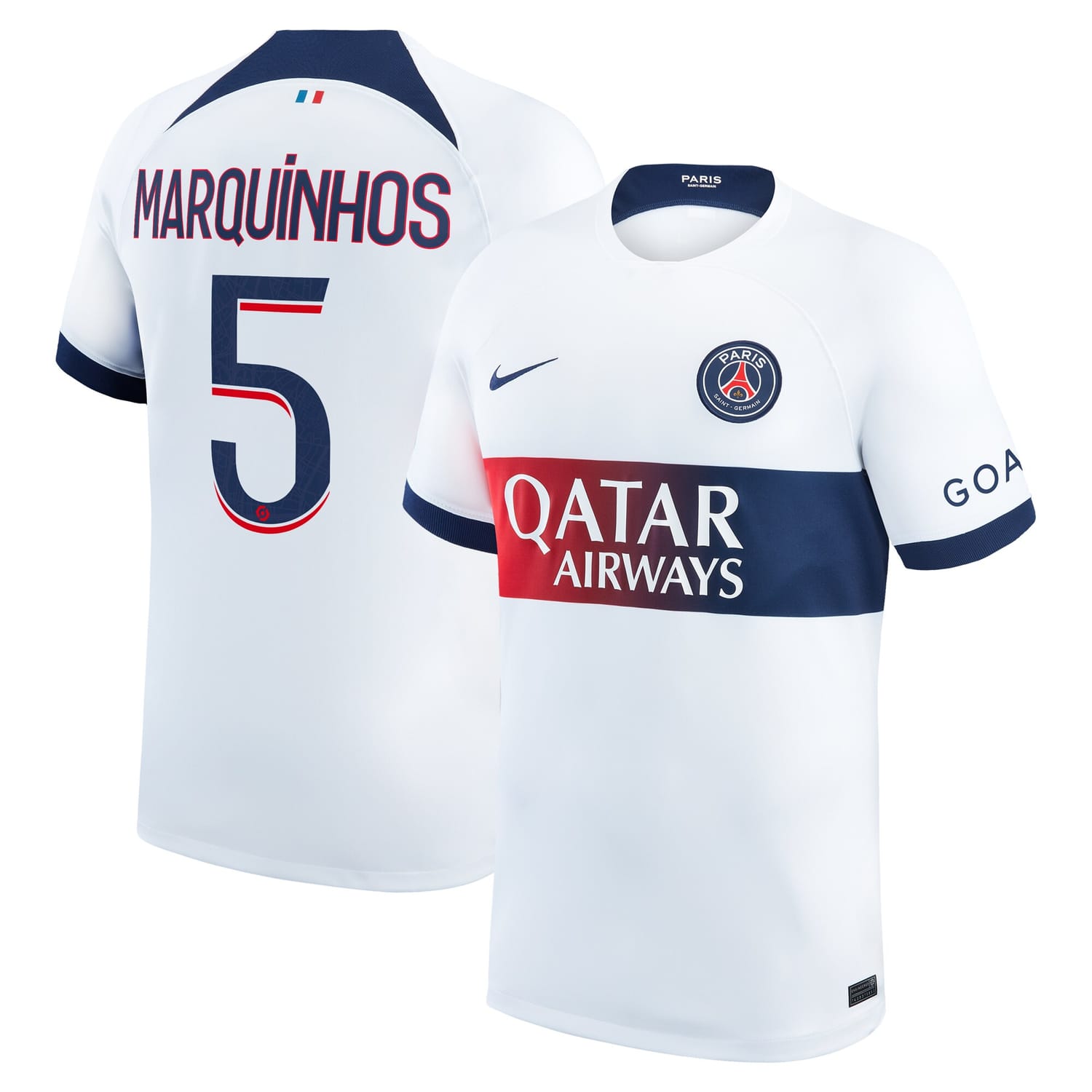 Ligue 1 Paris Saint-Germain Away Jersey Shirt 2023-24 player Marquinhos 5 printing for Men
