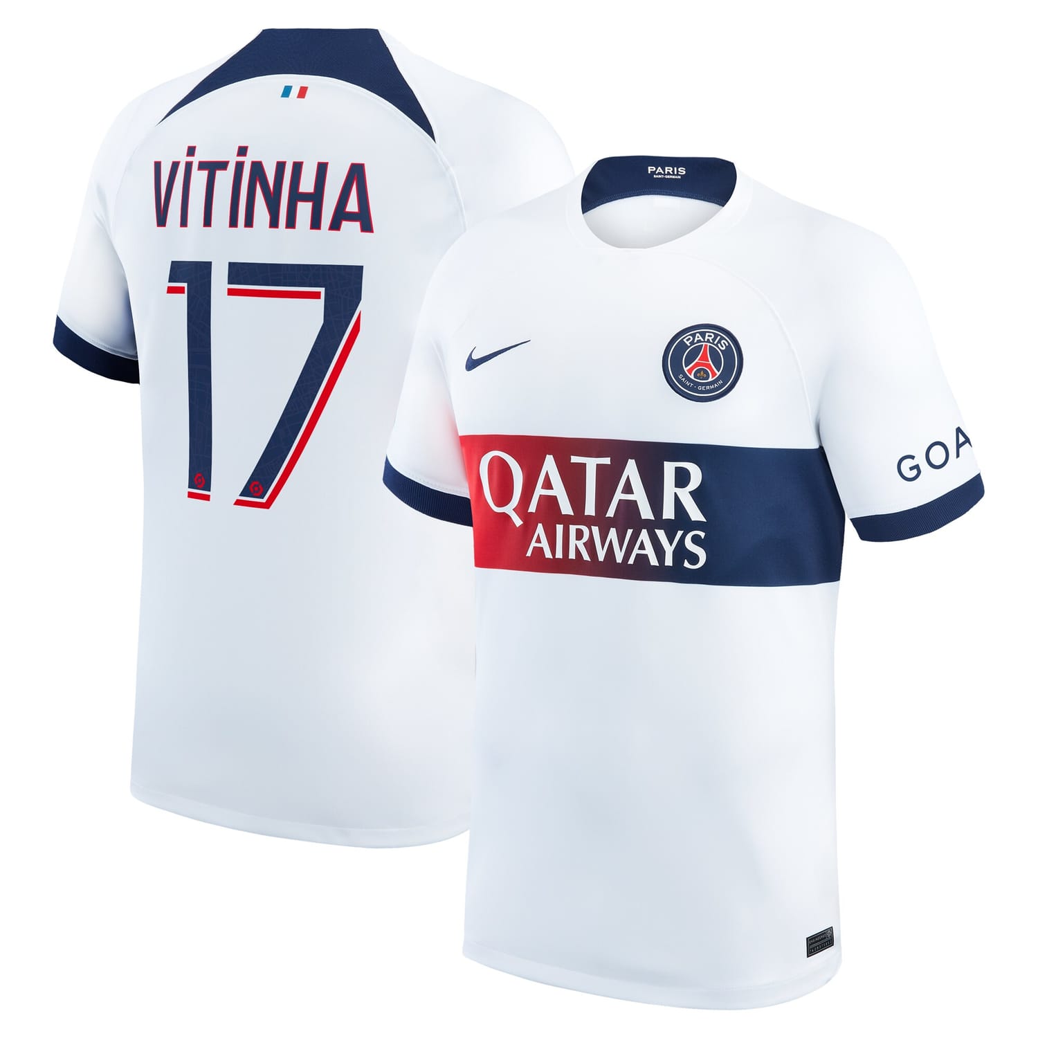 Ligue 1 Paris Saint-Germain Away Jersey Shirt 2023-24 player Vitinha 17 printing for Men
