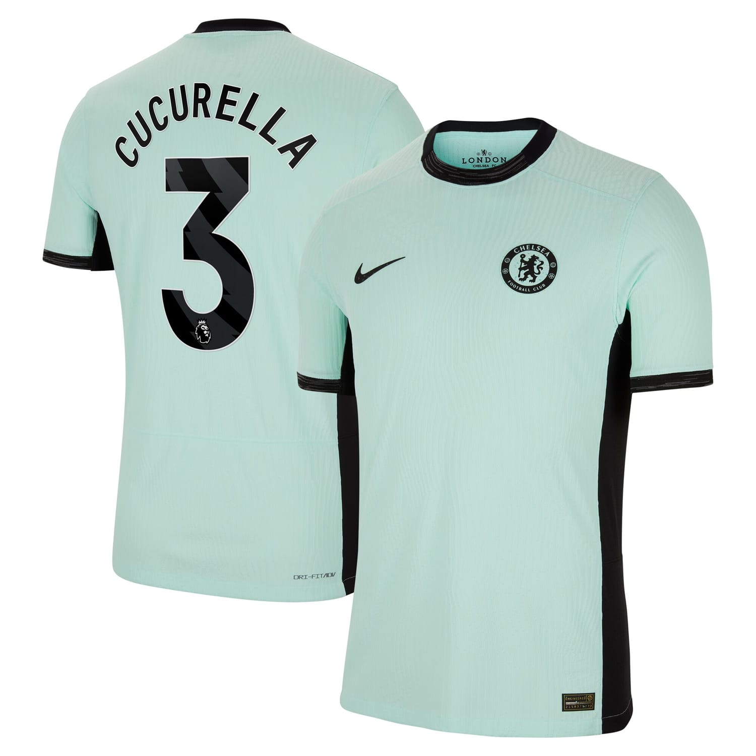 Premier League Chelsea Third Authentic Jersey Shirt 2023-24 player Marc Cucurella 3 printing for Men