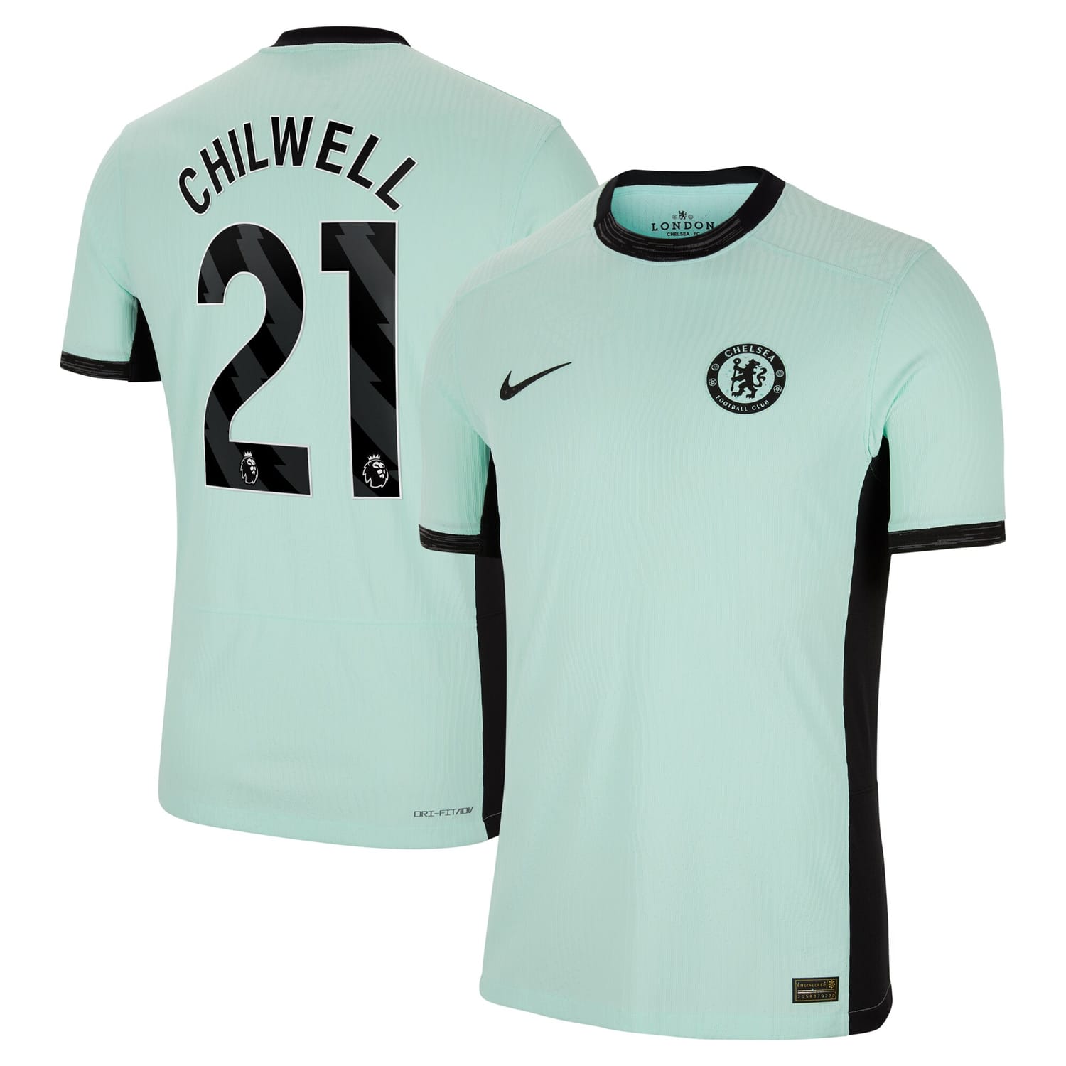Premier League Chelsea Third Authentic Jersey Shirt 2023-24 player Ben Chilwell 21 printing for Men