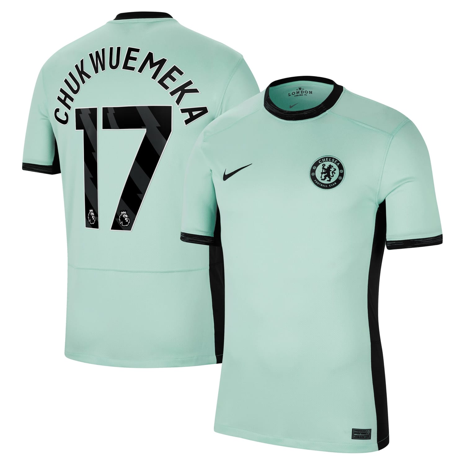 Premier League Chelsea Third Jersey Shirt 2023-24 player Carney Chukwuemeka 17 printing for Men