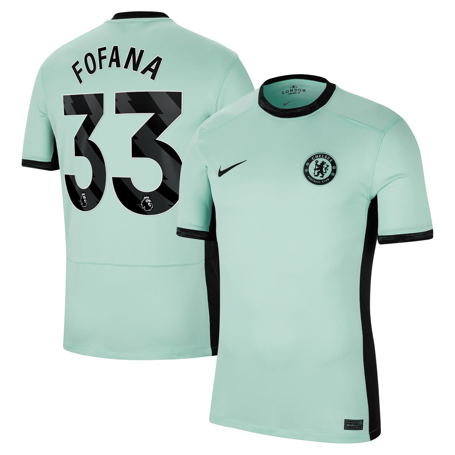 Premier League Chelsea Third Jersey Shirt 2023-24 player Wesley Fofana 33 printing for Men