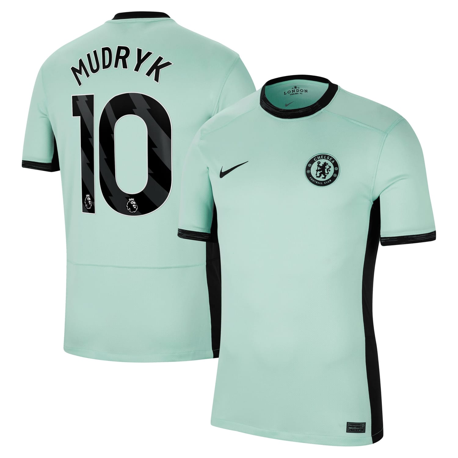 Premier League Chelsea Third Jersey Shirt 2023-24 player Mykhailo Mudryk 10 printing for Men