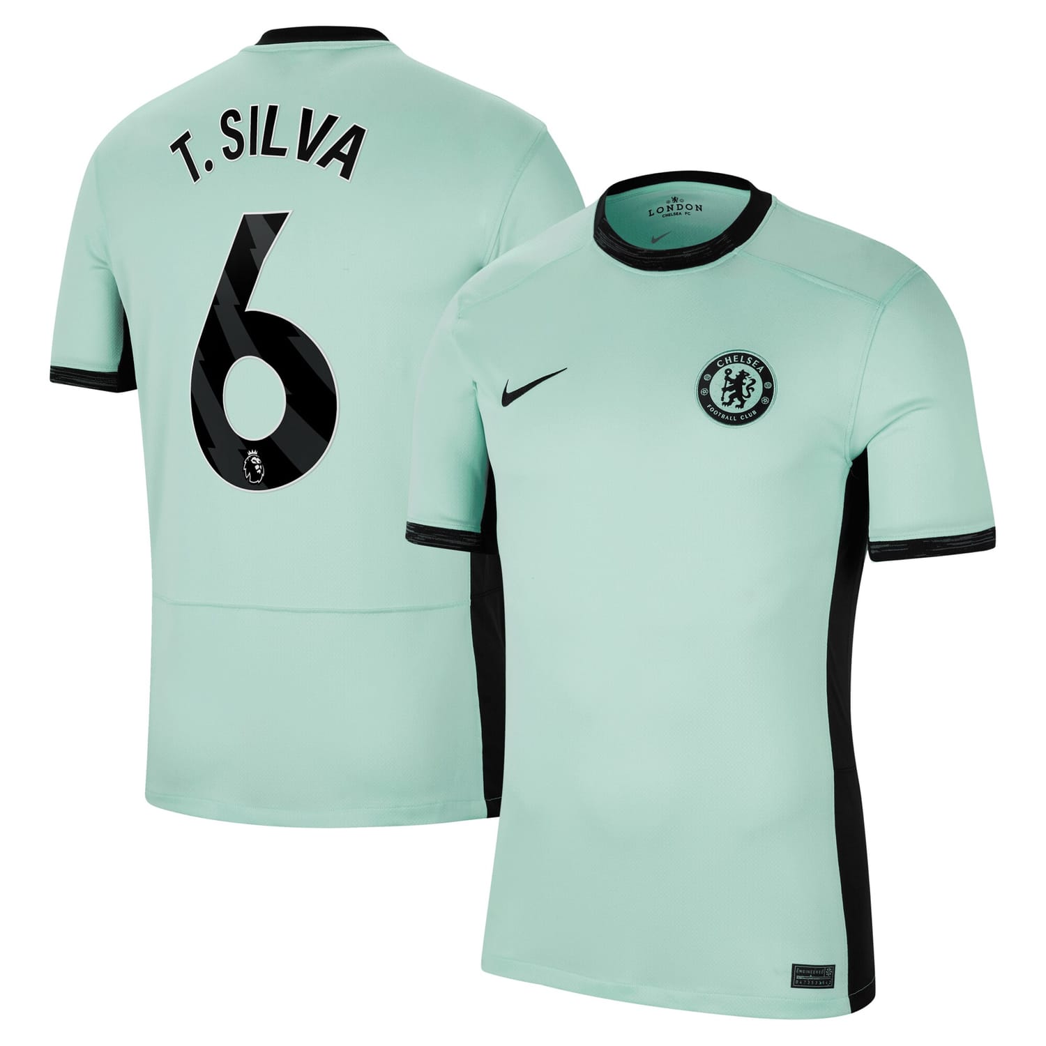 Premier League Chelsea Third Jersey Shirt 2023-24 player Thiago Silva 6 printing for Men