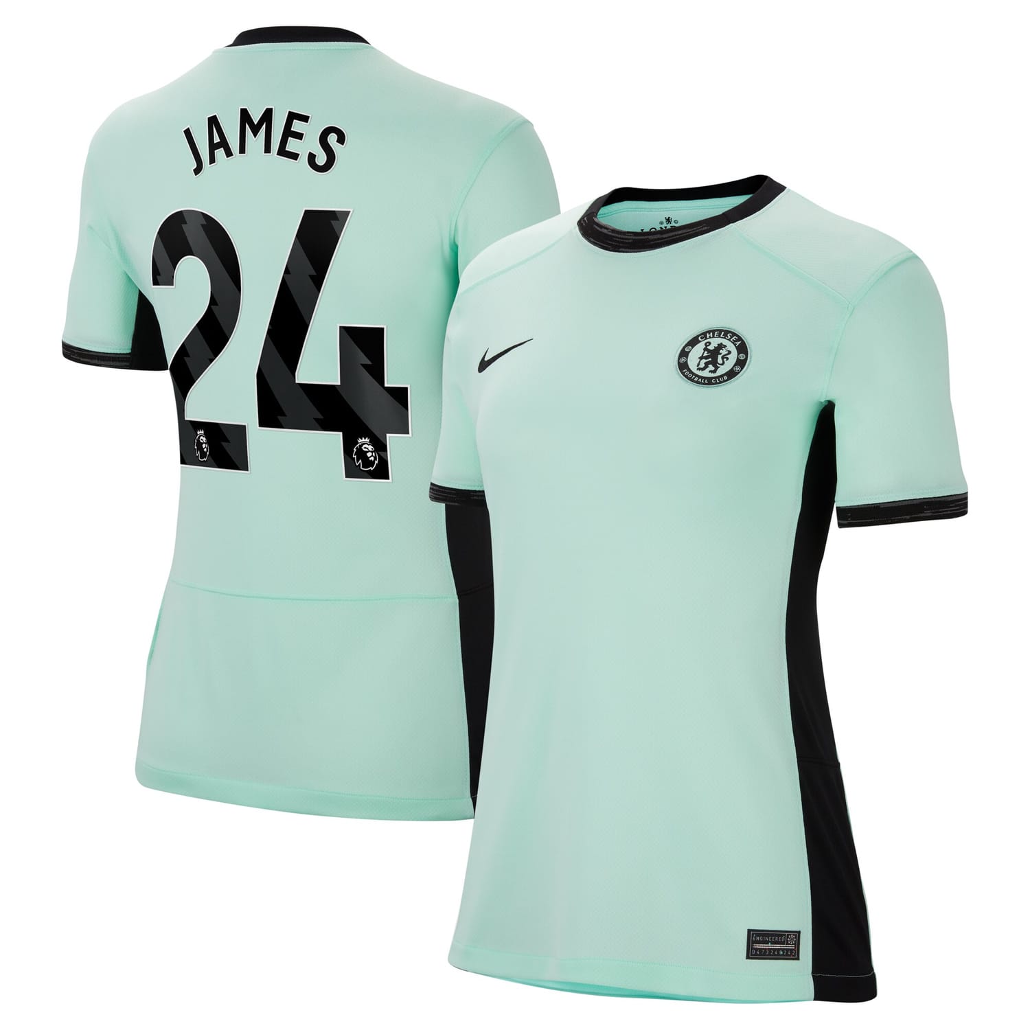 Premier League Chelsea Third Jersey Shirt 2023-24 player Reece James 24 printing for Women