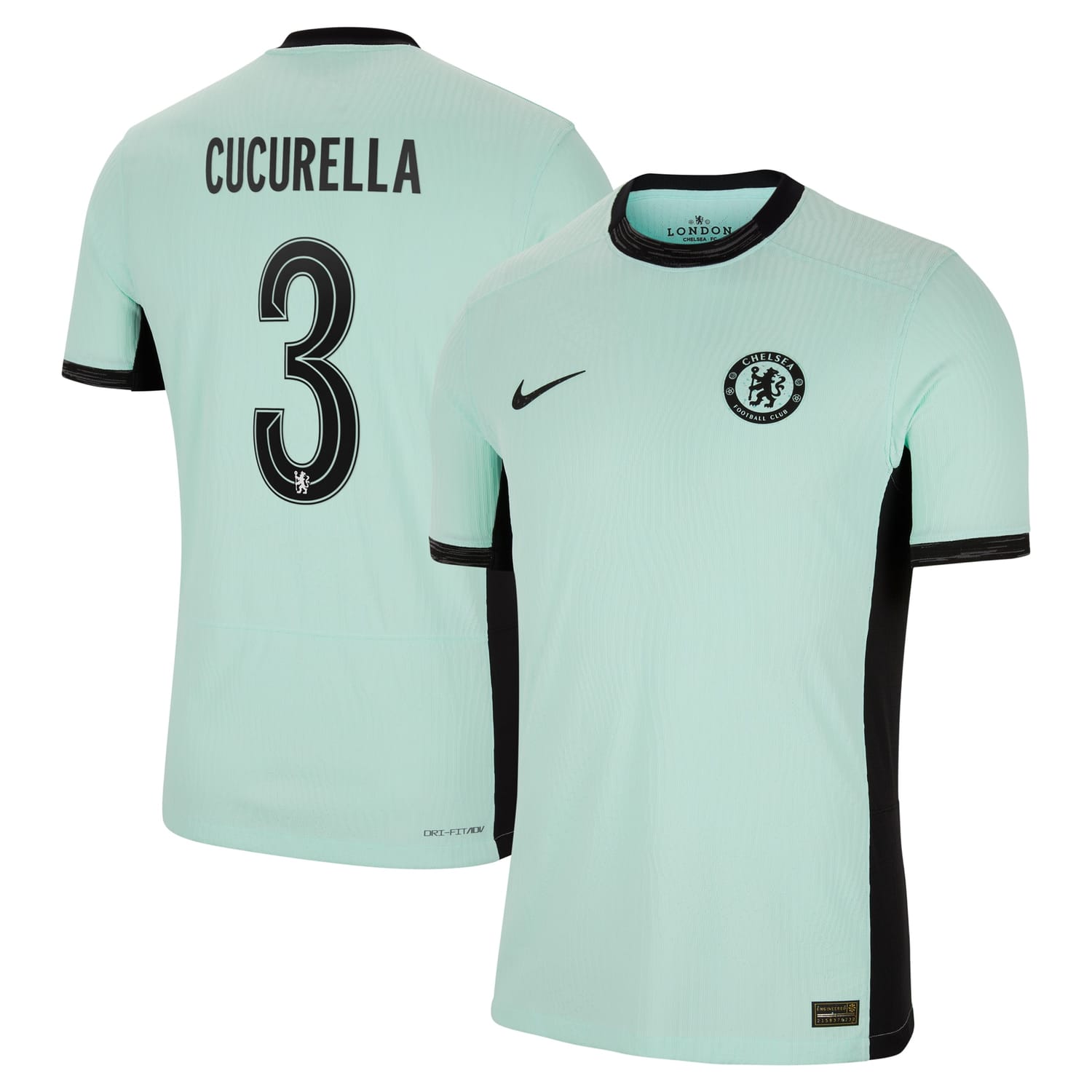 Premier League Chelsea Third Cup Authentic Jersey Shirt 2023-24 player Marc Cucurella 3 printing for Men