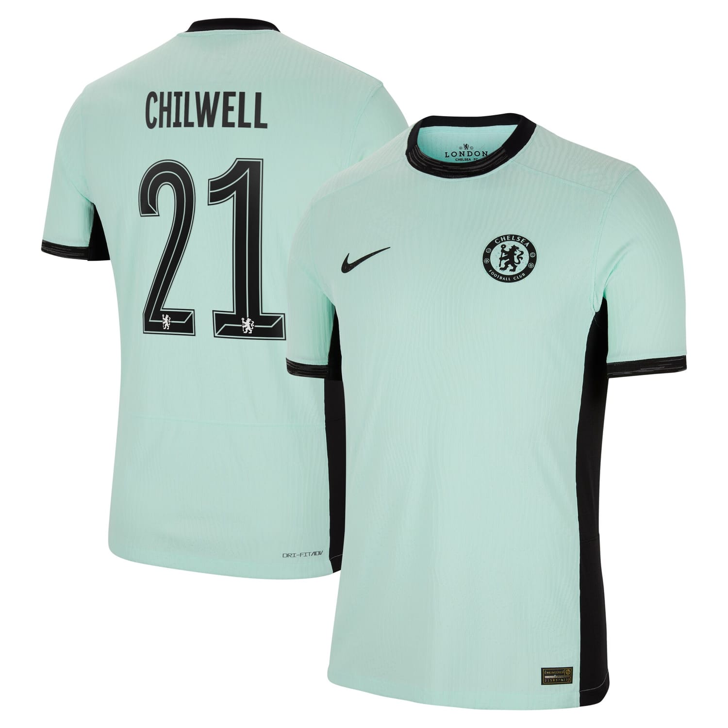 Premier League Chelsea Third Cup Authentic Jersey Shirt 2023-24 player Ben Chilwell 21 printing for Men