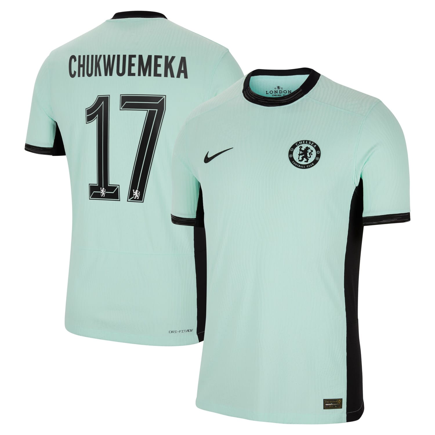 Premier League Chelsea Third Cup Authentic Jersey Shirt 2023-24 player Carney Chukwuemeka 17 printing for Men