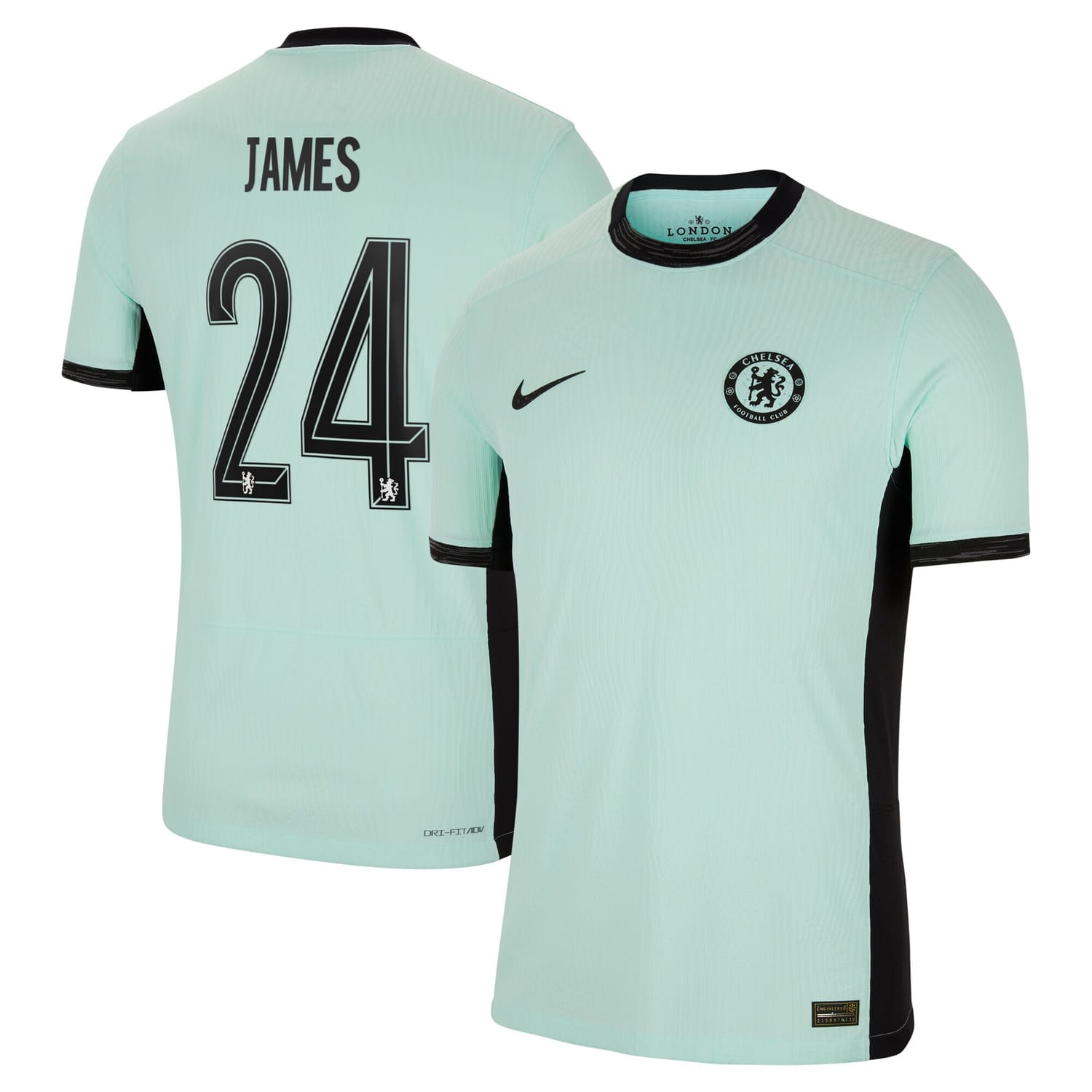 Premier League Chelsea Third Cup Authentic Jersey Shirt 2023-24 player Reece James 24 printing for Men