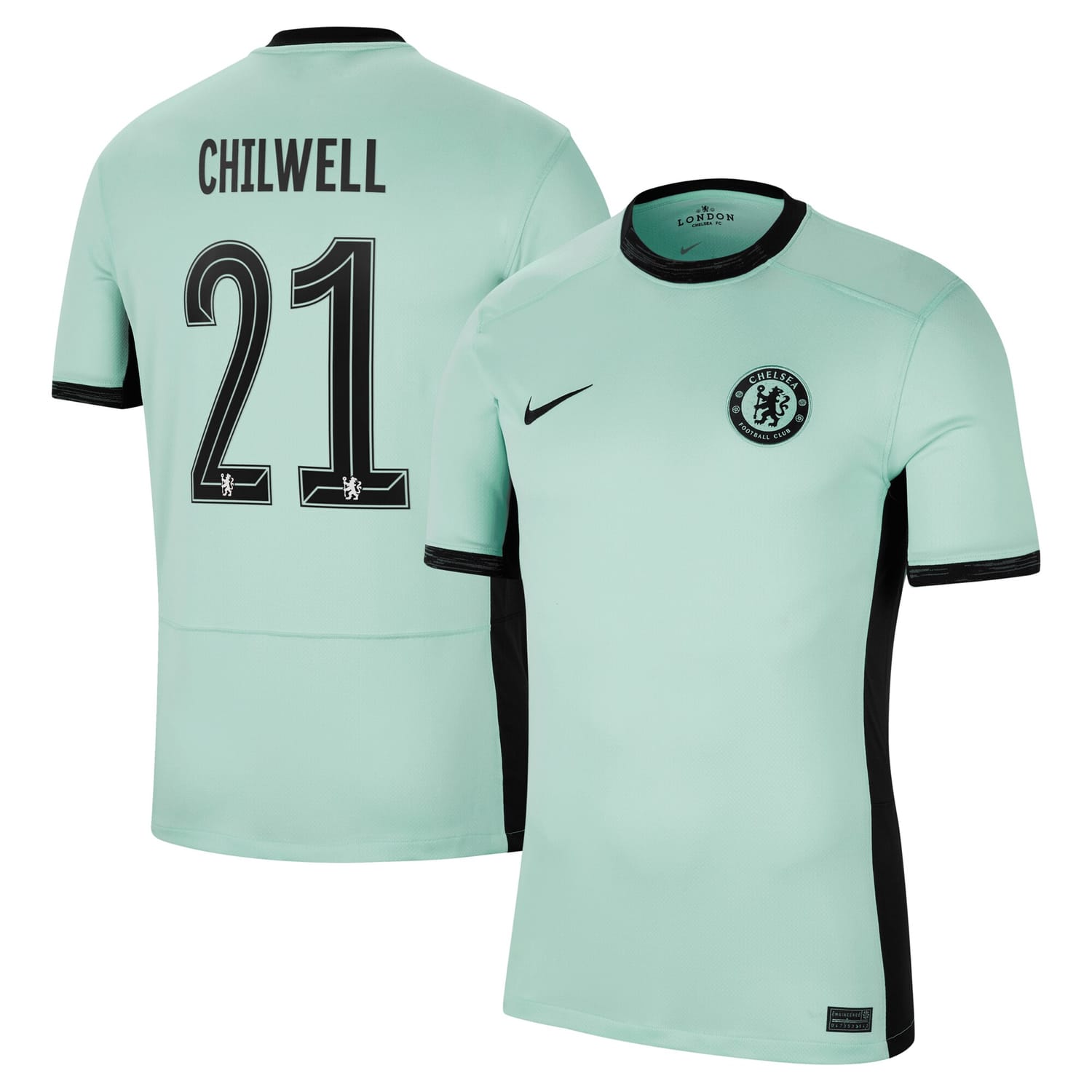 Premier League Chelsea Third Cup Jersey Shirt 2023-24 player Ben Chilwell 21 printing for Men