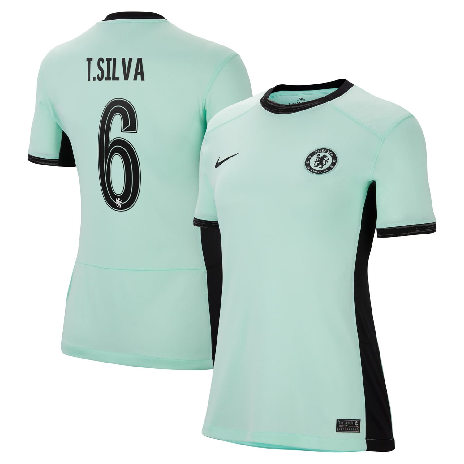 Premier League Chelsea Third Cup Jersey Shirt 2023-24 player Thiago Silva 6 printing for Women