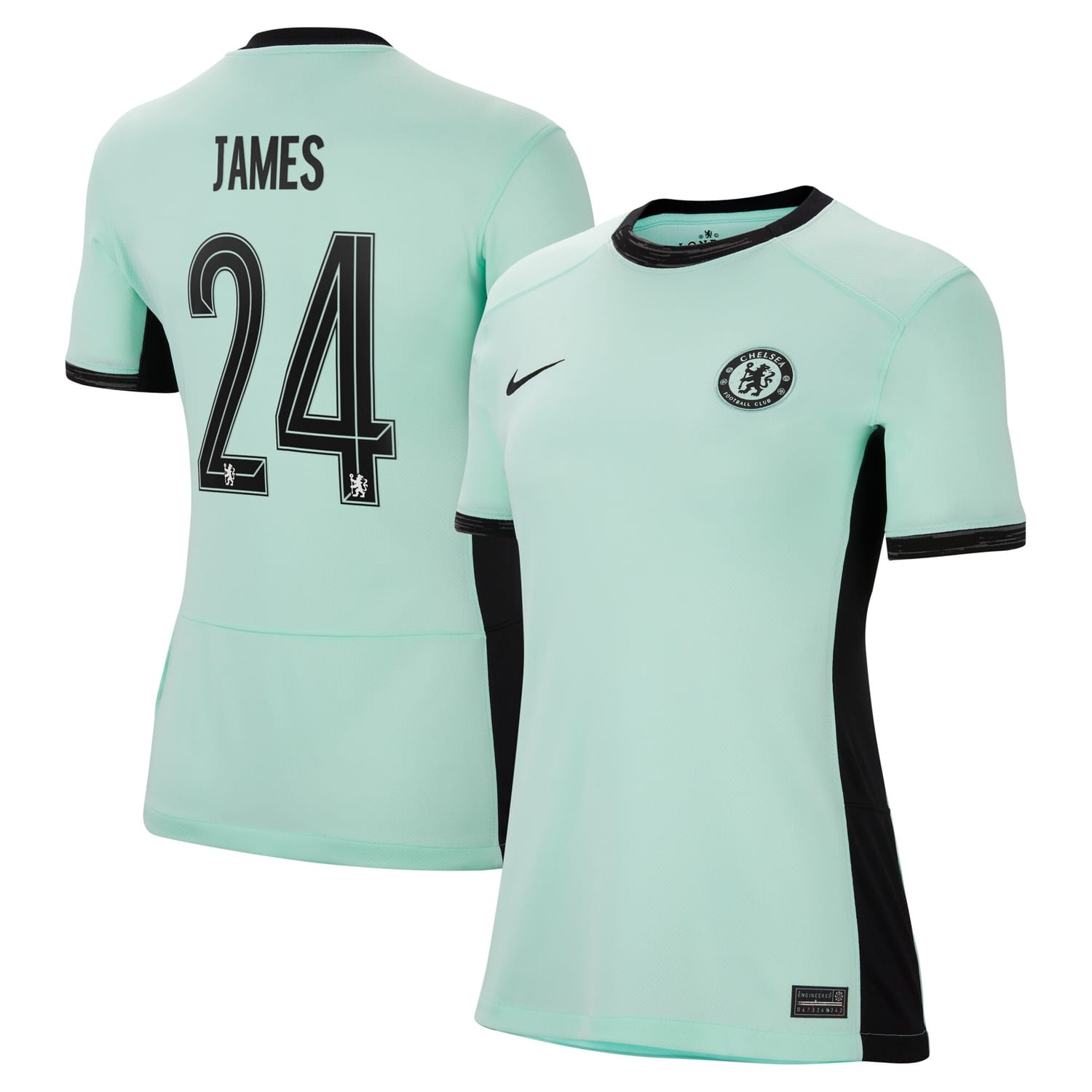 Premier League Chelsea Third Cup Jersey Shirt 2023-24 player Reece James 24 printing for Women