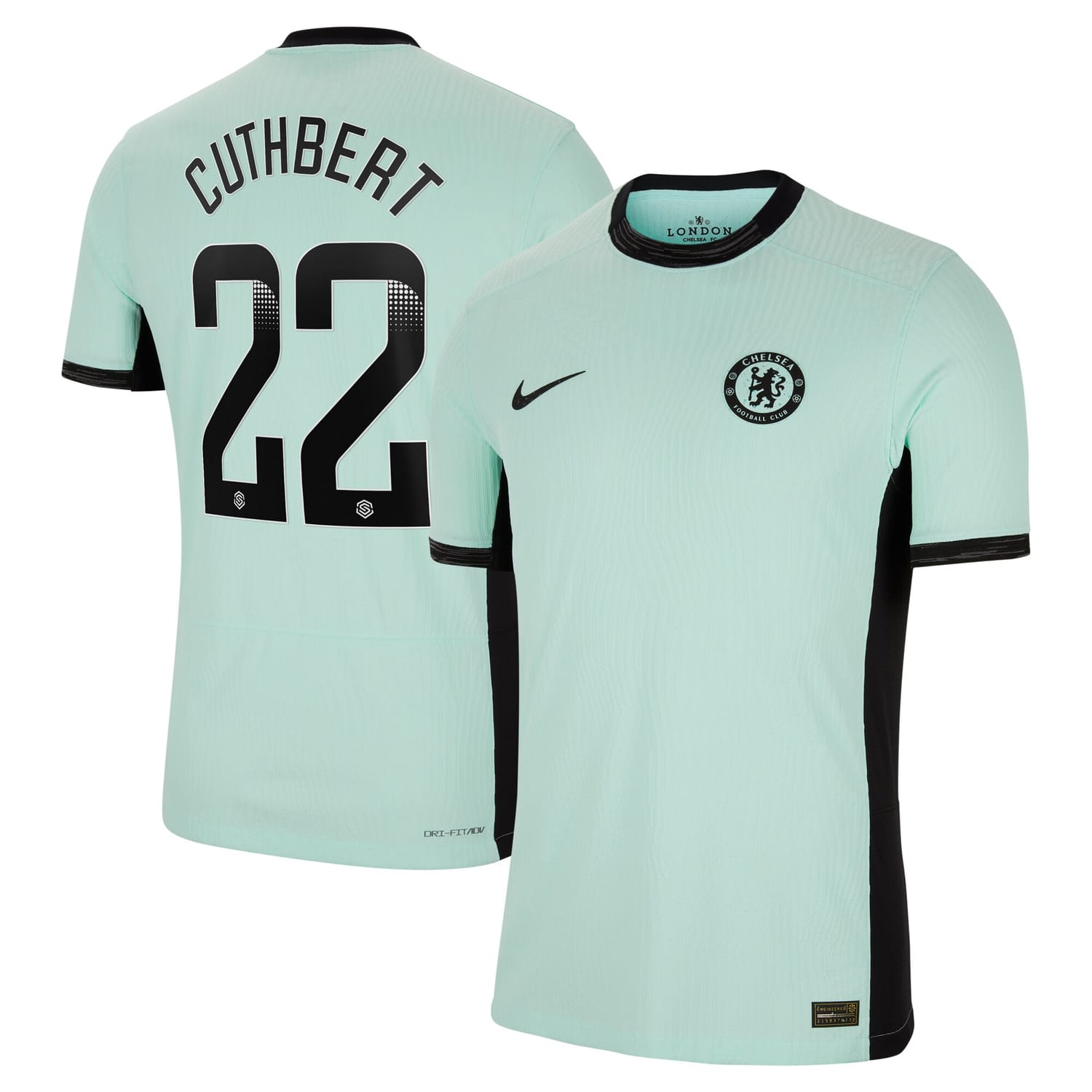 Premier League Chelsea Third WSL Authentic Jersey Shirt 2023-24 player Erin Cuthbert 22 printing for Men