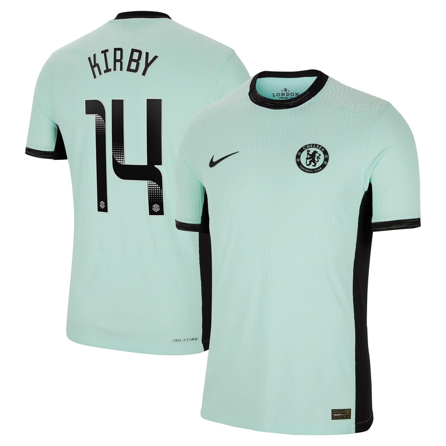 Premier League Chelsea Third WSL Authentic Jersey Shirt 2023-24 player Fran Kirby 14 printing for Men
