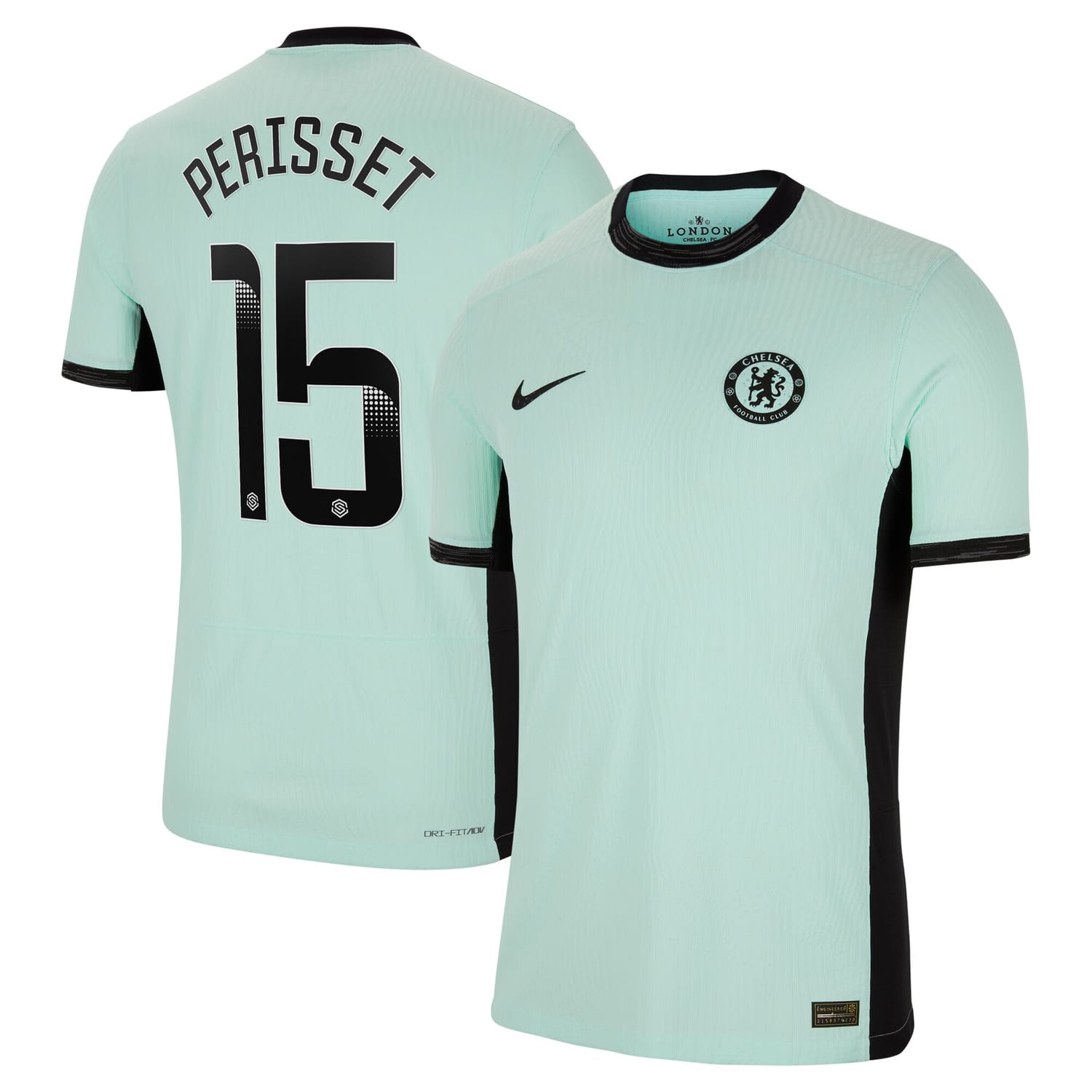Premier League Chelsea Third WSL Authentic Jersey Shirt 2023-24 player Eve Perisset 15 printing for Men