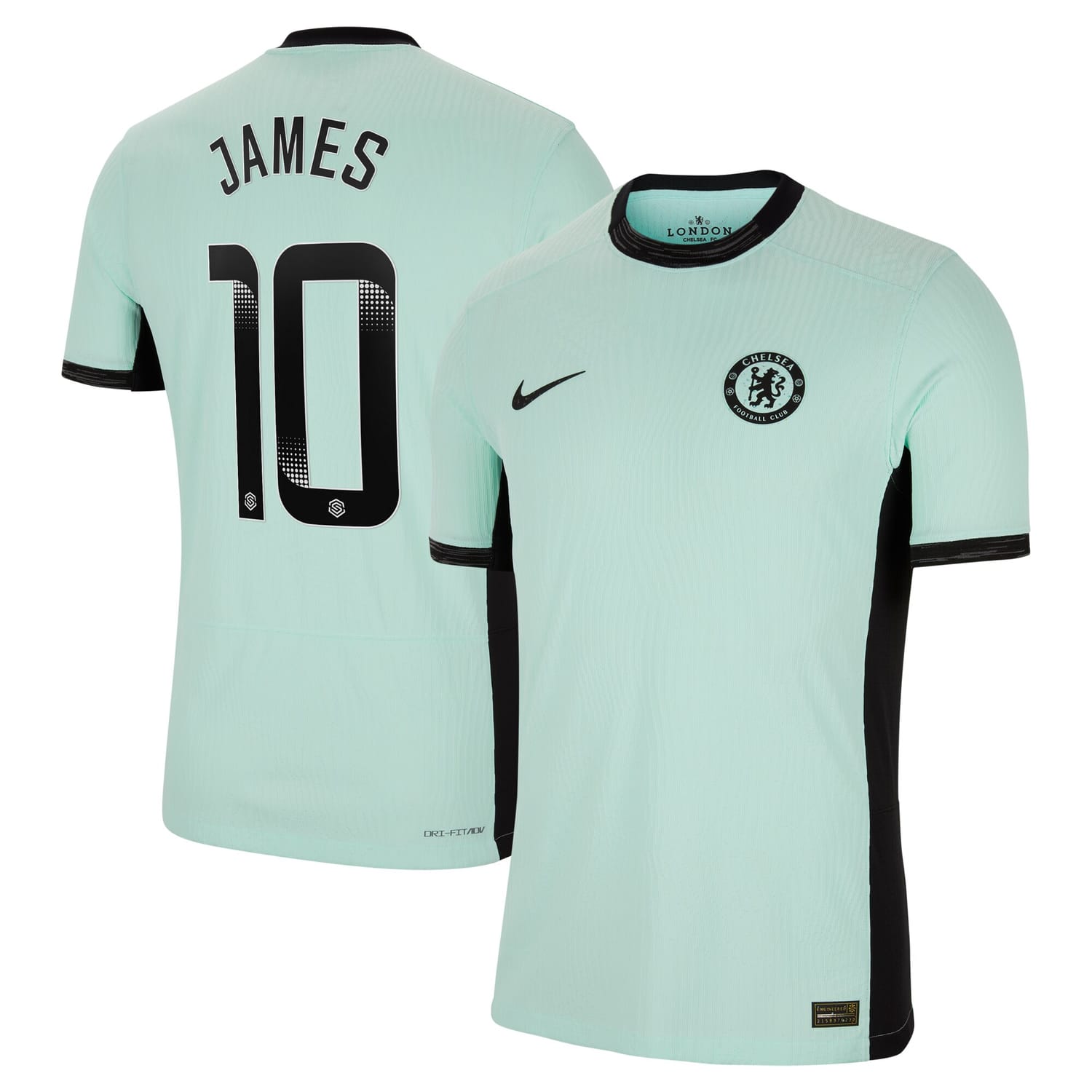 Premier League Chelsea Third WSL Authentic Jersey Shirt 2023-24 player Lauren James 10 printing for Men