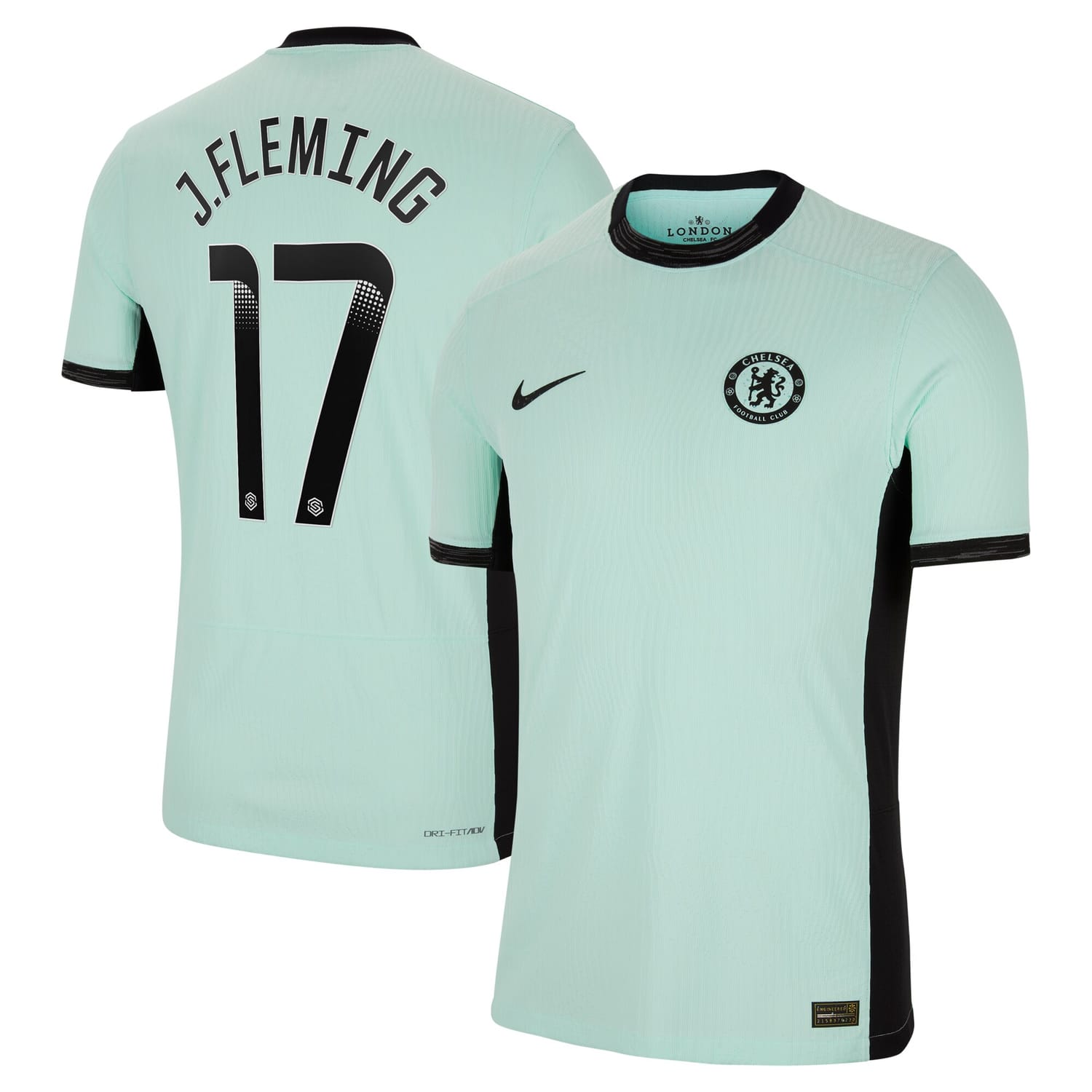 Premier League Chelsea Third WSL Authentic Jersey Shirt 2023-24 player Jessie Fleming 17 printing for Men
