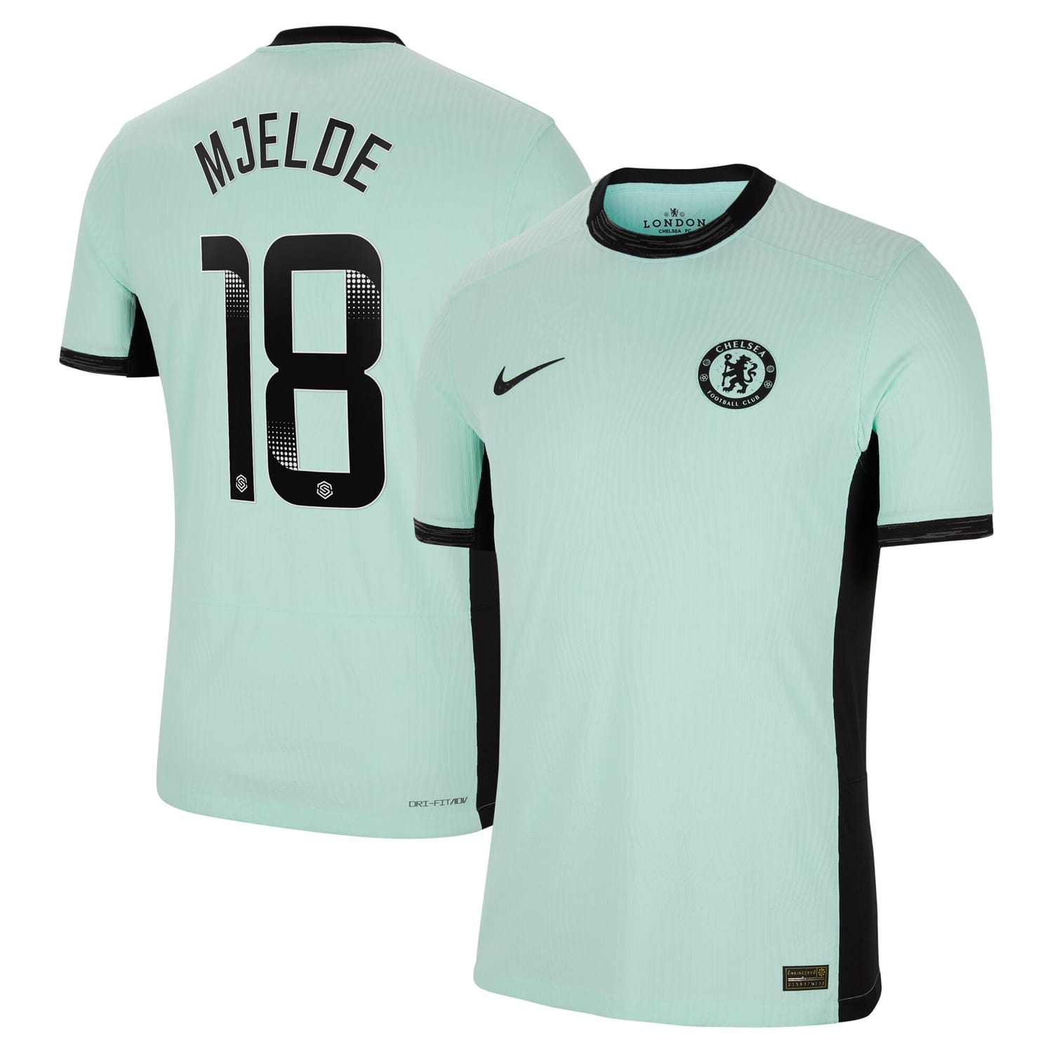 Premier League Chelsea Third WSL Authentic Jersey Shirt 2023-24 player Maren Mjelde 18 printing for Men