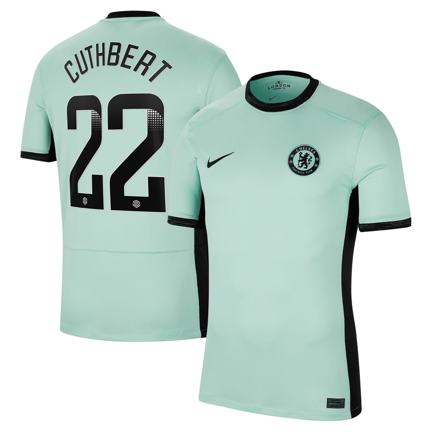 Premier League Chelsea Third WSL Jersey Shirt 2023-24 player Erin Cuthbert 22 printing for Men