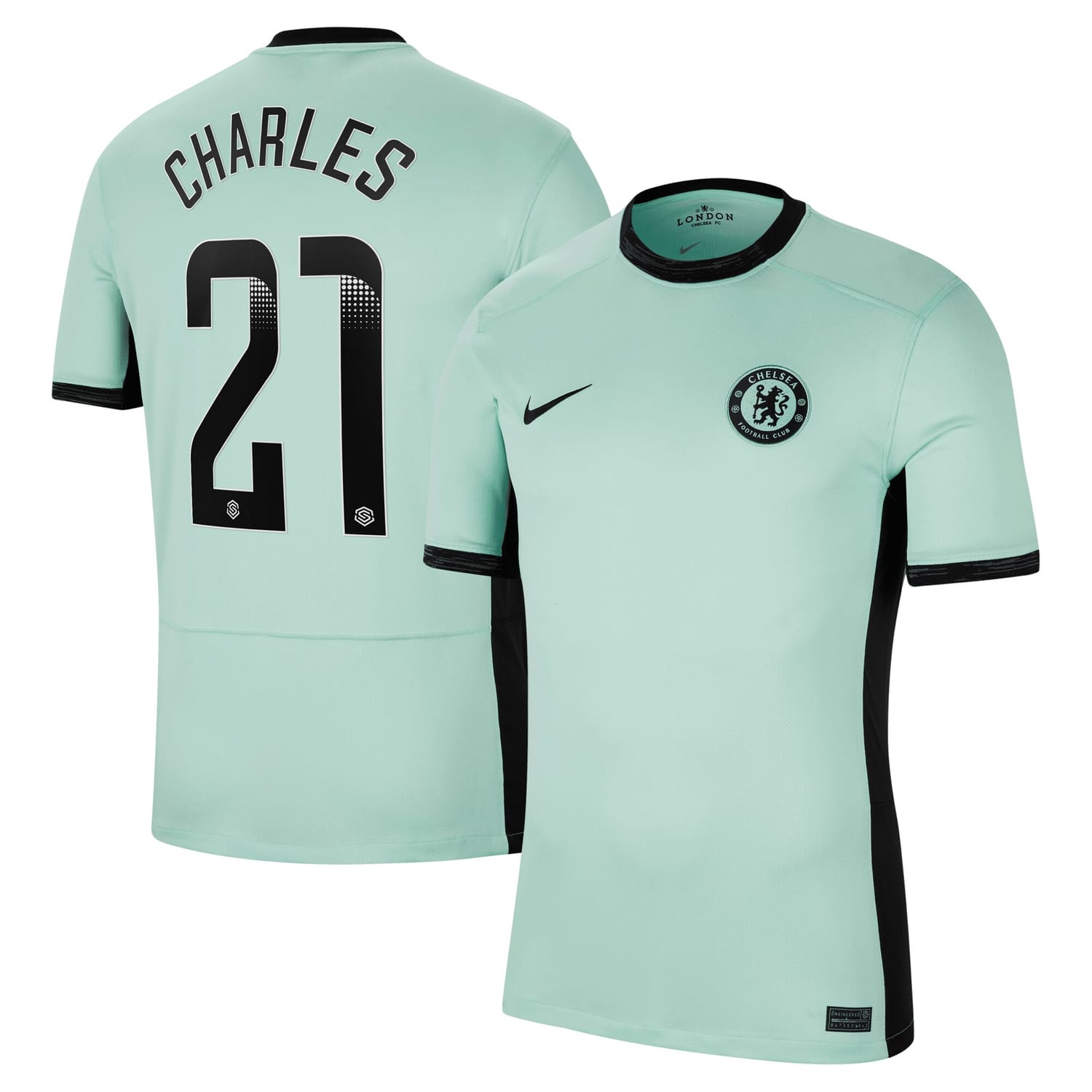 Premier League Chelsea Third WSL Jersey Shirt 2023-24 player Niamh Charles 21 printing for Men