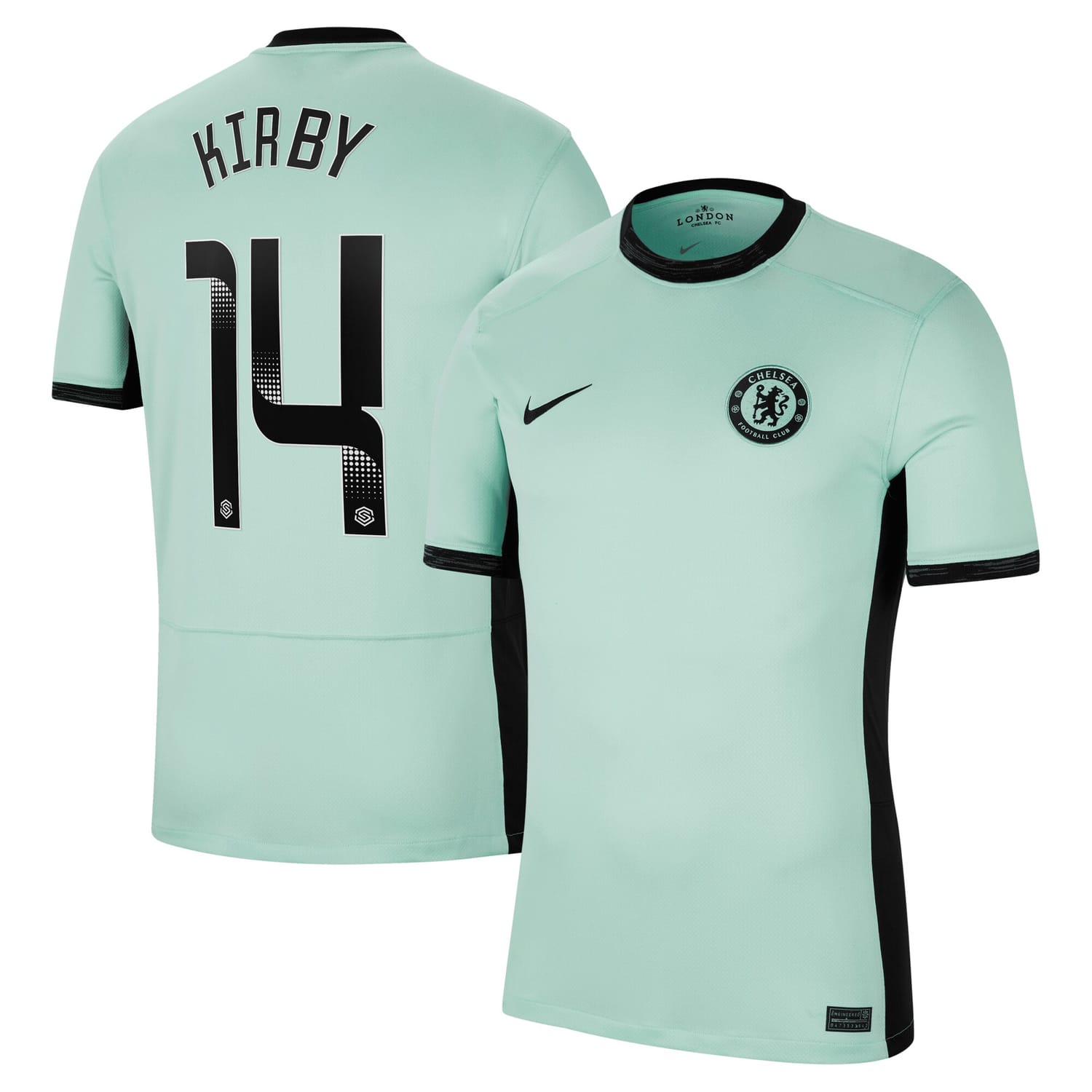 Premier League Chelsea Third WSL Jersey Shirt 2023-24 player Fran Kirby 14 printing for Men
