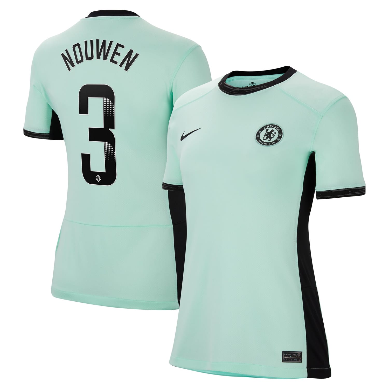 Premier League Chelsea Third WSL Jersey Shirt 2023-24 player Aniek Nouwen 3 printing for Women