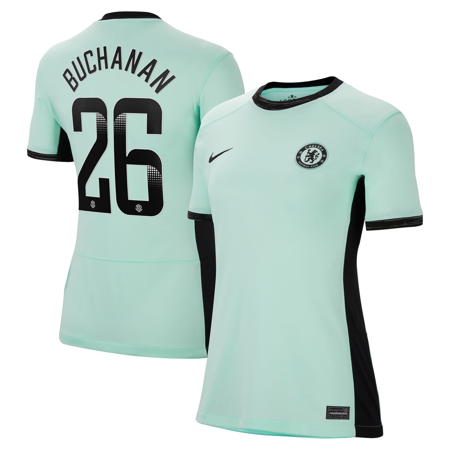 Premier League Chelsea Third WSL Jersey Shirt 2023-24 player Kadeisha Buchanan 26 printing for Women