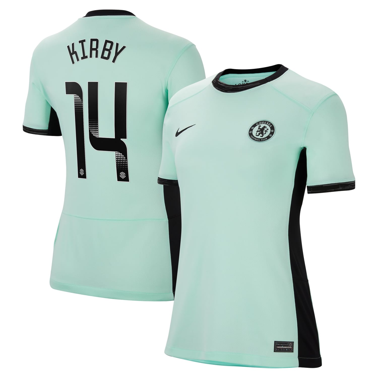 Premier League Chelsea Third WSL Jersey Shirt 2023-24 player Fran Kirby 14 printing for Women