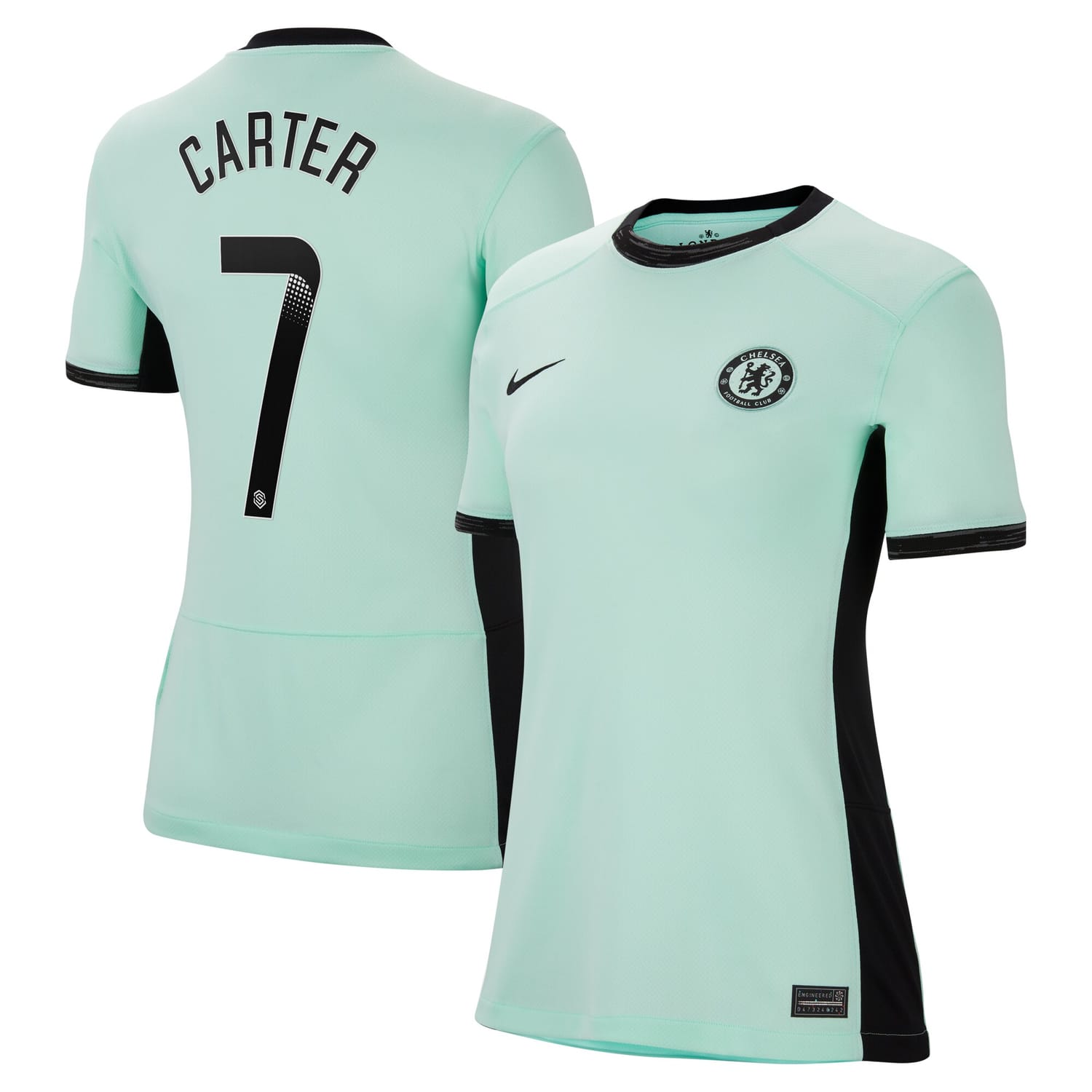 Premier League Chelsea Third WSL Jersey Shirt 2023-24 player Jess Carter 7 printing for Women