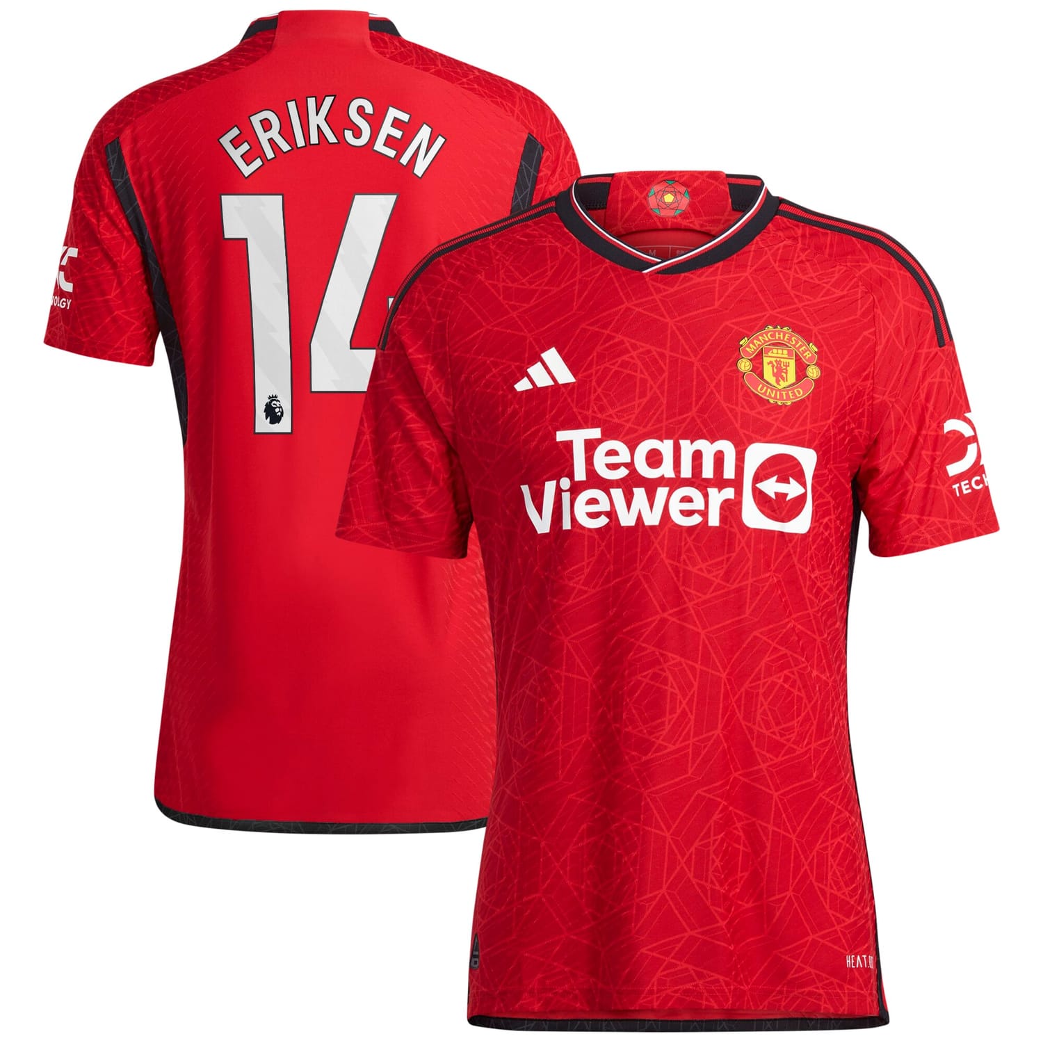 Premier League Manchester United Home Authentic Jersey Shirt 2023-24 player Christian Eriksen 14 printing for Men