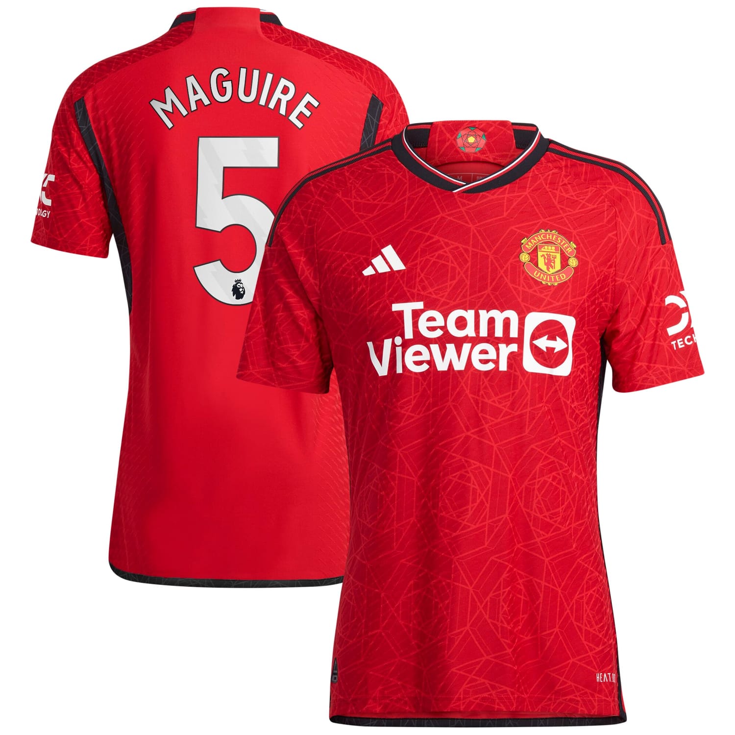 Premier League Manchester United Home Authentic Jersey Shirt 2023-24 player Harry Maguire 5 printing for Men