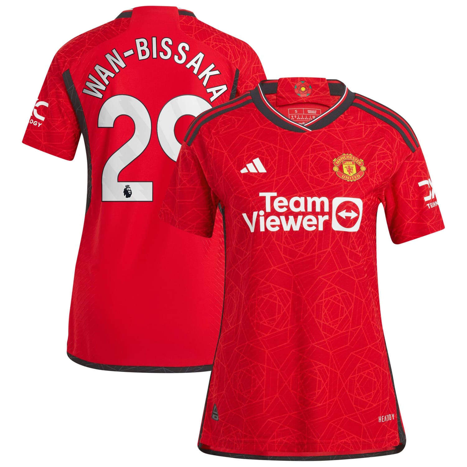 Premier League Manchester United Home Authentic Jersey Shirt 2023-24 player Aaron Wan-Bissaka 29 printing for Women
