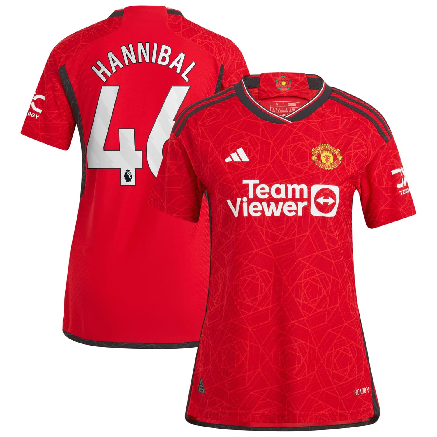 Premier League Manchester United Home Authentic Jersey Shirt 2023-24 player Hannibal Mejbri 46 printing for Women