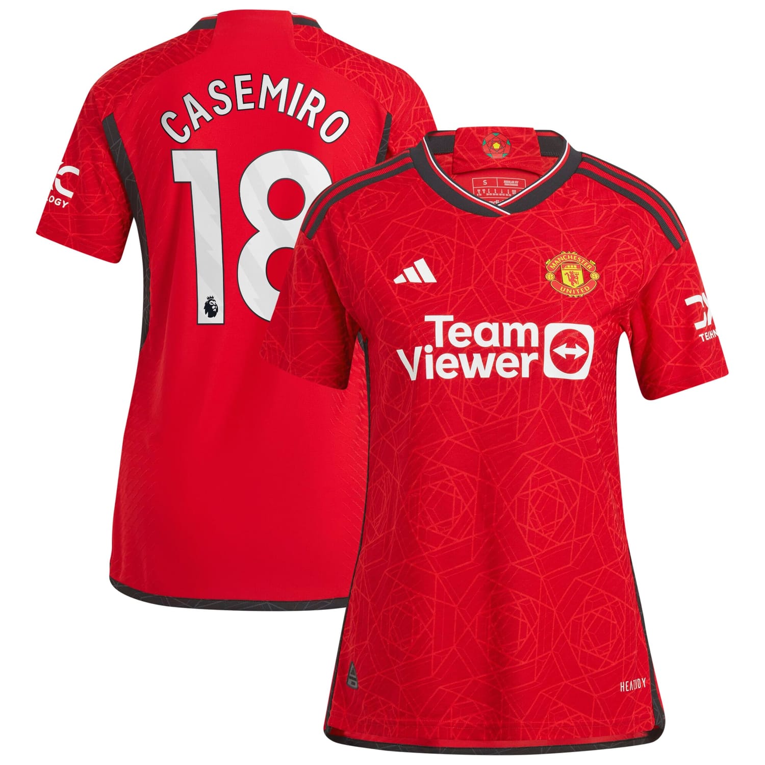 Premier League Manchester United Home Authentic Jersey Shirt 2023-24 player Casemiro 18 printing for Women