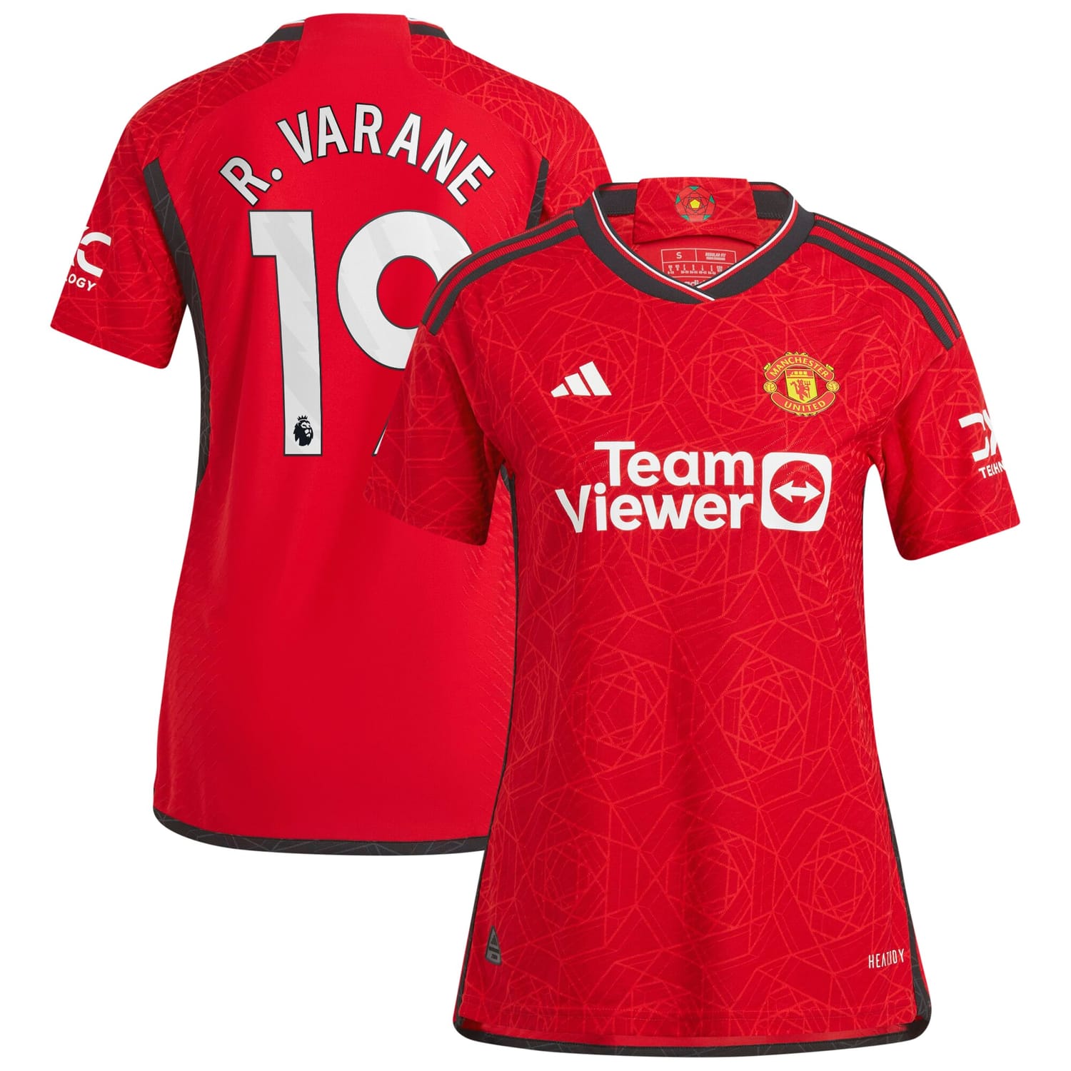 Premier League Manchester United Home Authentic Jersey Shirt 2023-24 player Raphael Varane 19 printing for Women