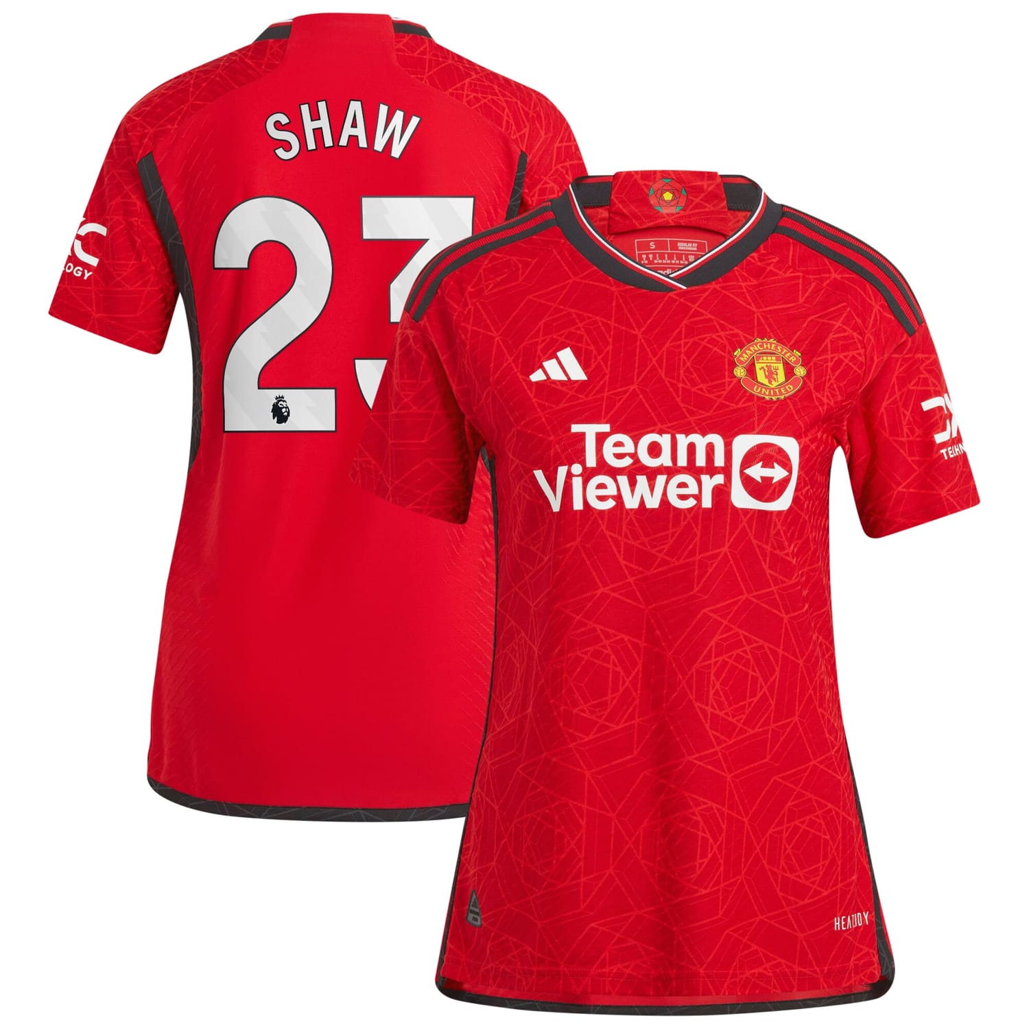 Premier League Manchester United Home Authentic Jersey Shirt 2023-24 player Luke Shaw 23 printing for Women