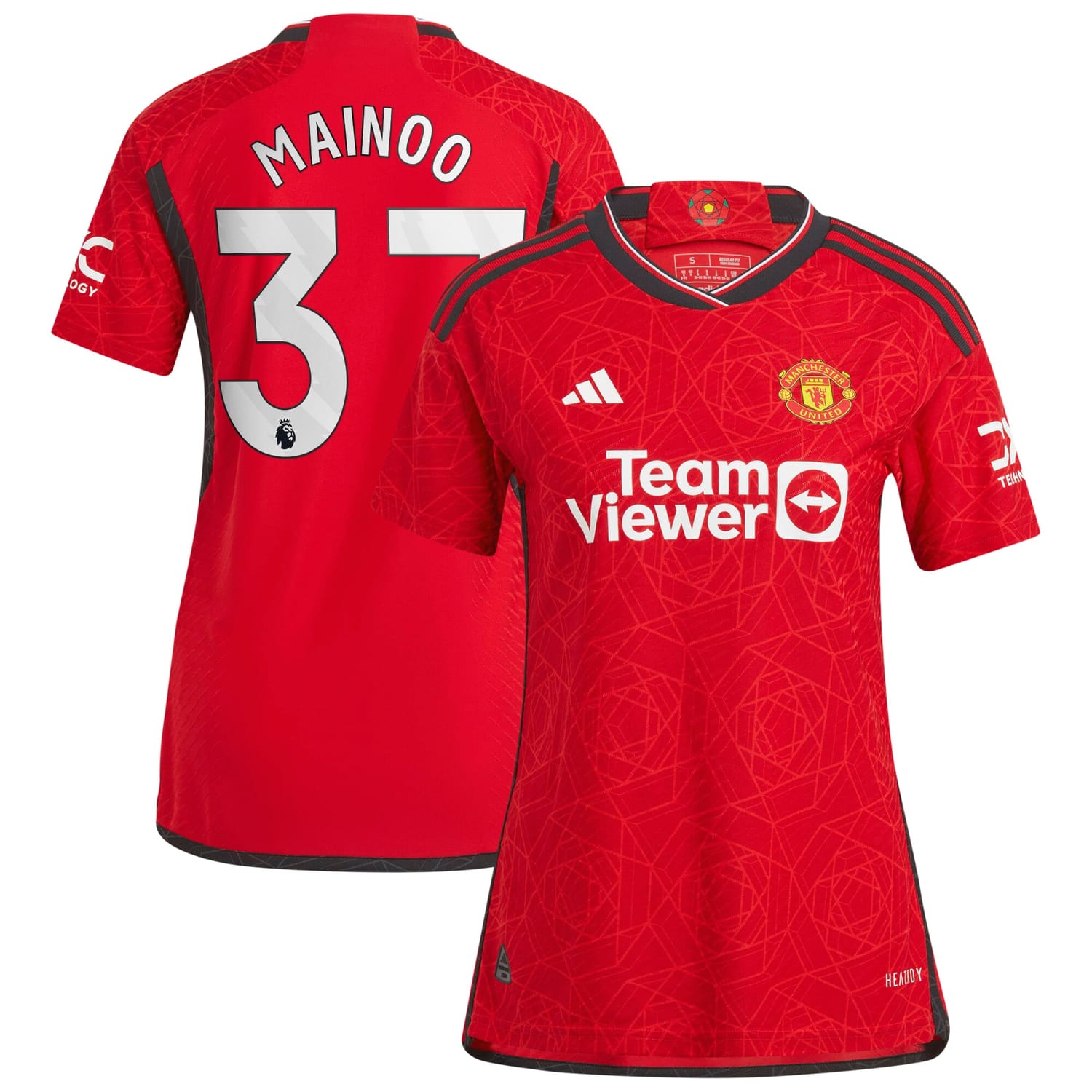 Premier League Manchester United Home Authentic Jersey Shirt 2023-24 player Kobbie Mainoo 37 printing for Women