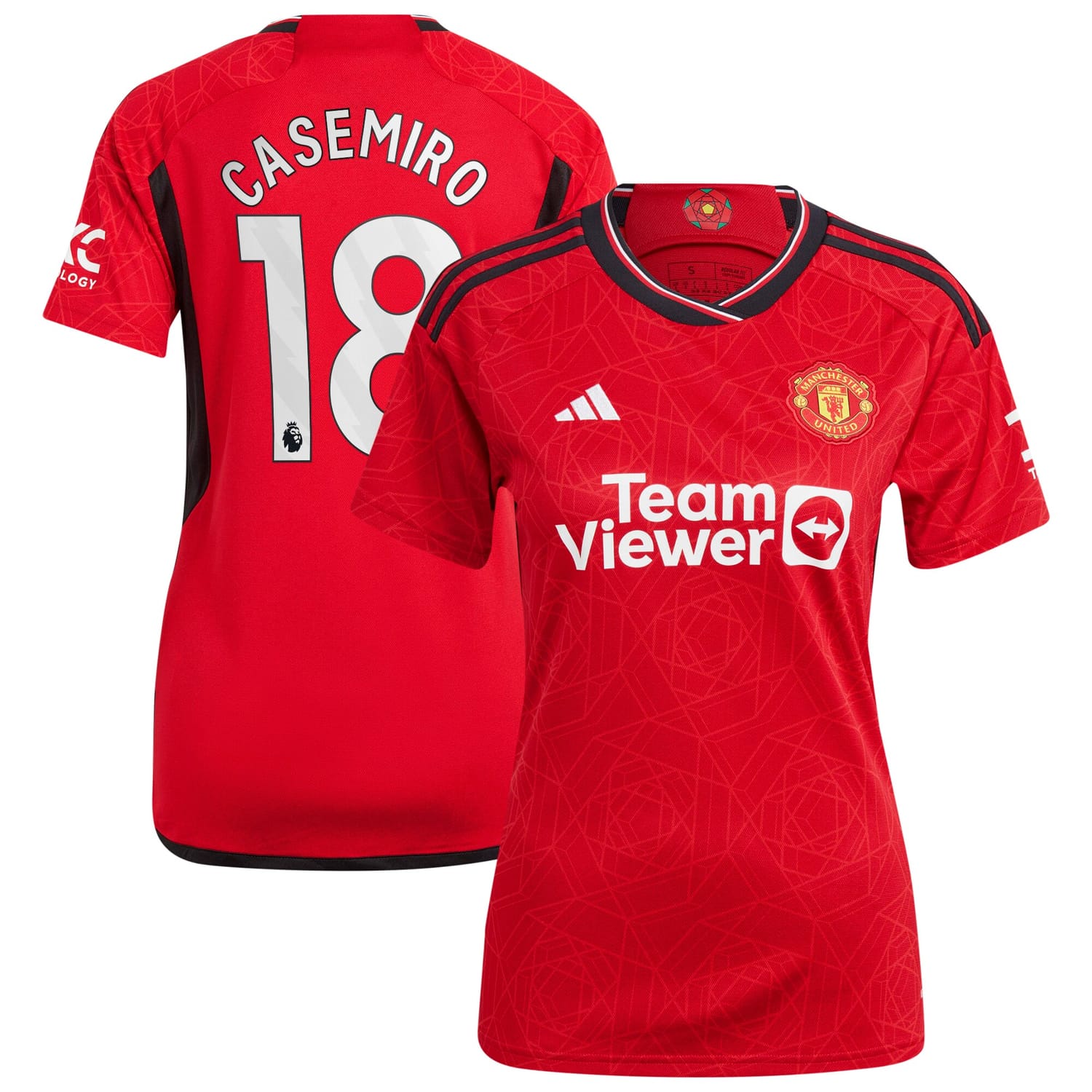 Premier League Manchester United Home Jersey Shirt 2023-24 player Casemiro 18 printing for Women