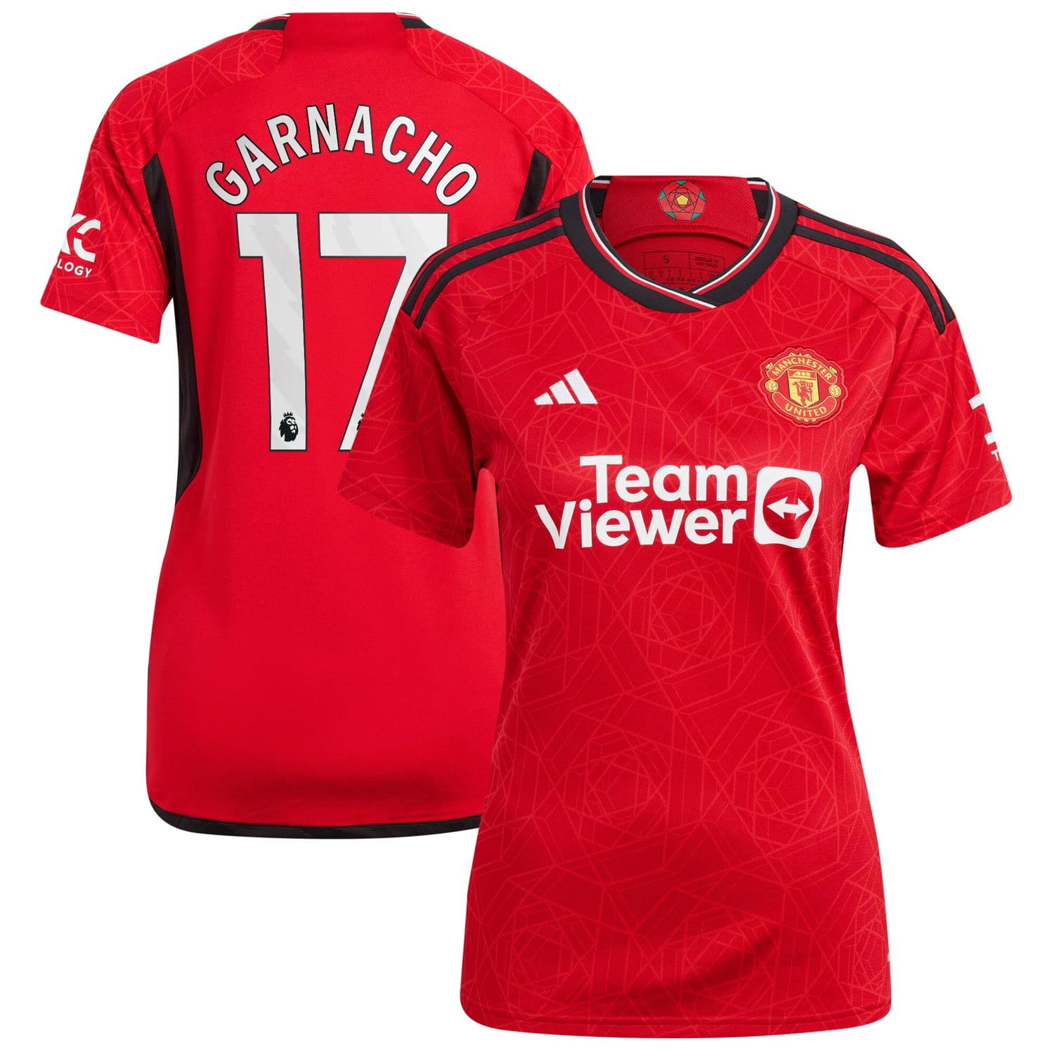 Premier League Manchester United Home Jersey Shirt 2023-24 player Alejandro Garnacho 17 printing for Women