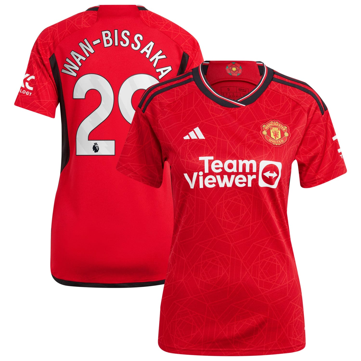 Premier League Manchester United Home Jersey Shirt 2023-24 player Aaron Wan-Bissaka 29 printing for Women