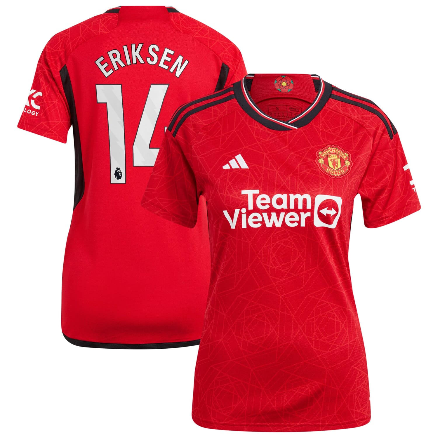 Premier League Manchester United Home Jersey Shirt 2023-24 player Christian Eriksen 14 printing for Women