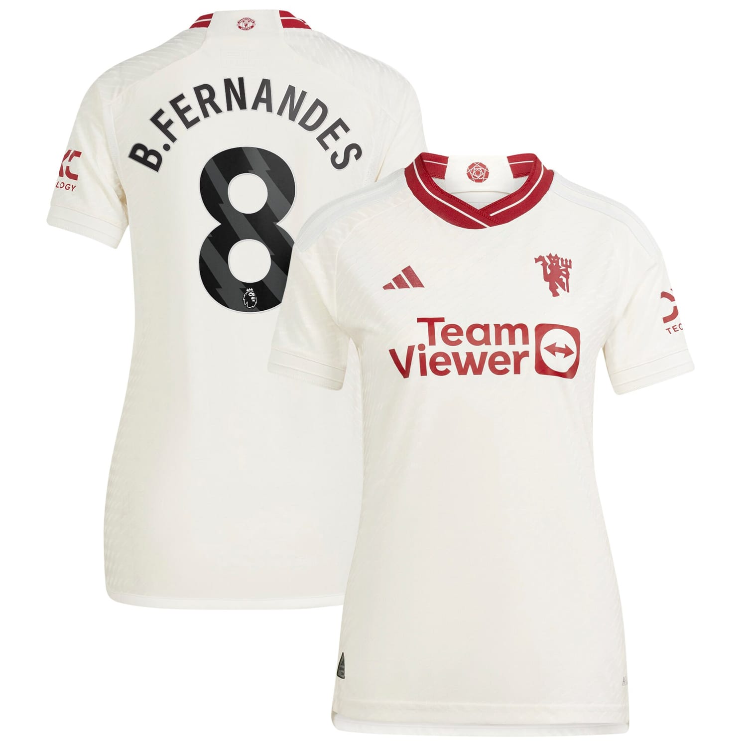 Premier League Manchester United Third Authentic Jersey Shirt 2023-24 player Bruno Fernandes 8 printing for Women